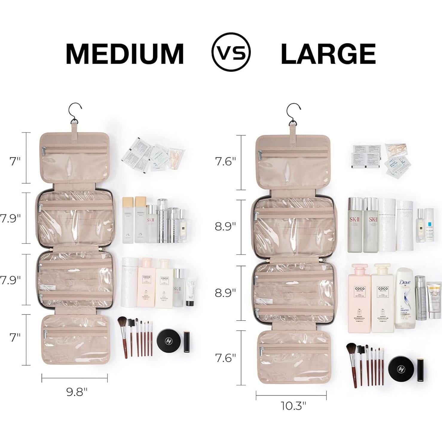 BAGSMART Bolsa de Aseo Grande Organizador de Viaje Negro