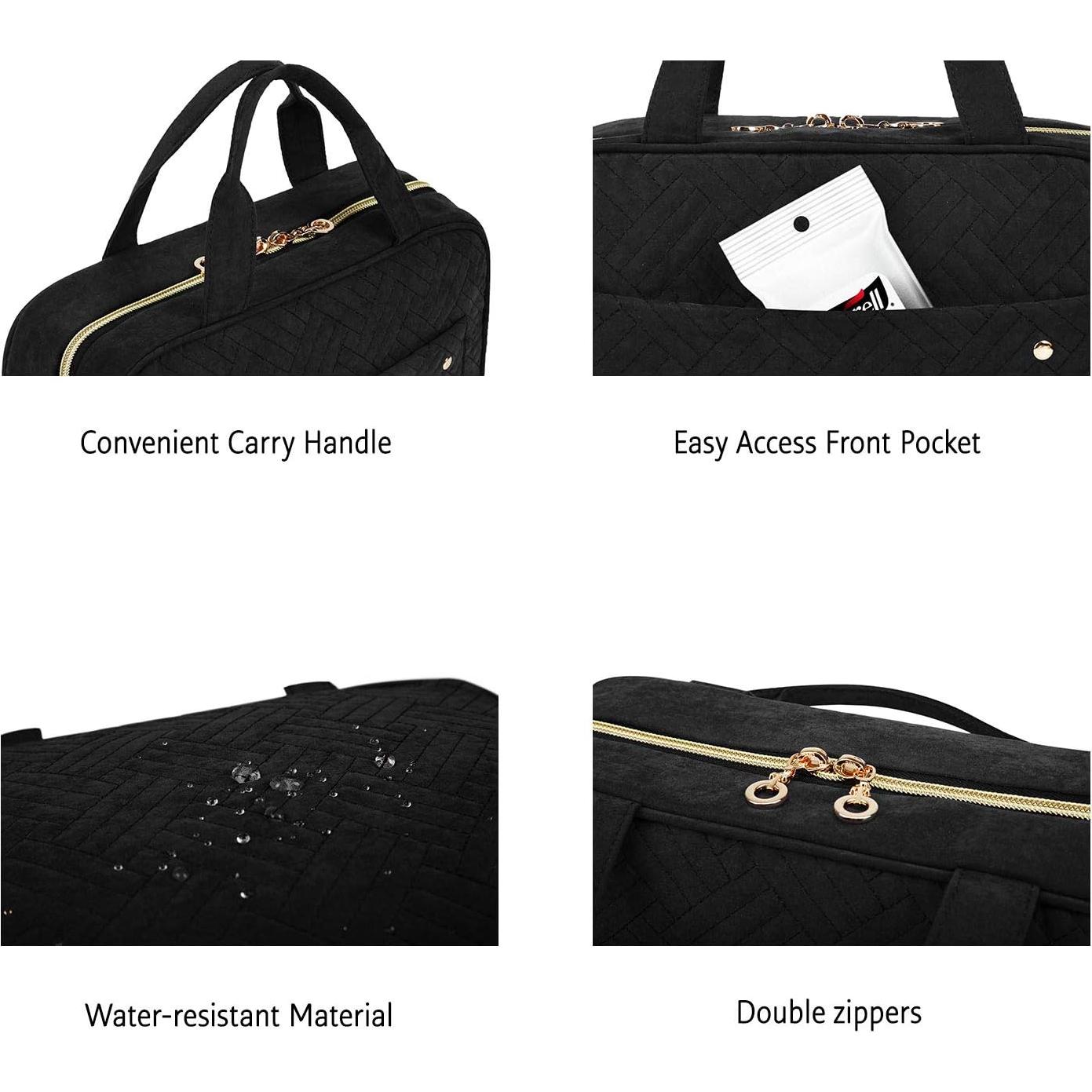 BAGSMART Bolsa de Aseo Grande Organizador de Viaje Negro