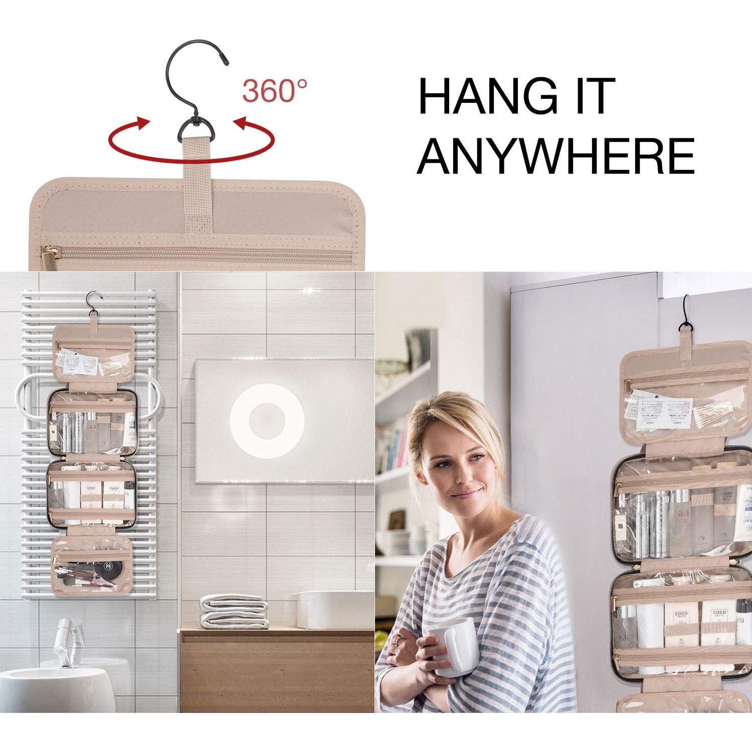 BAGSMART Bolsa de Aseo Grande Organizador de Viaje Negro