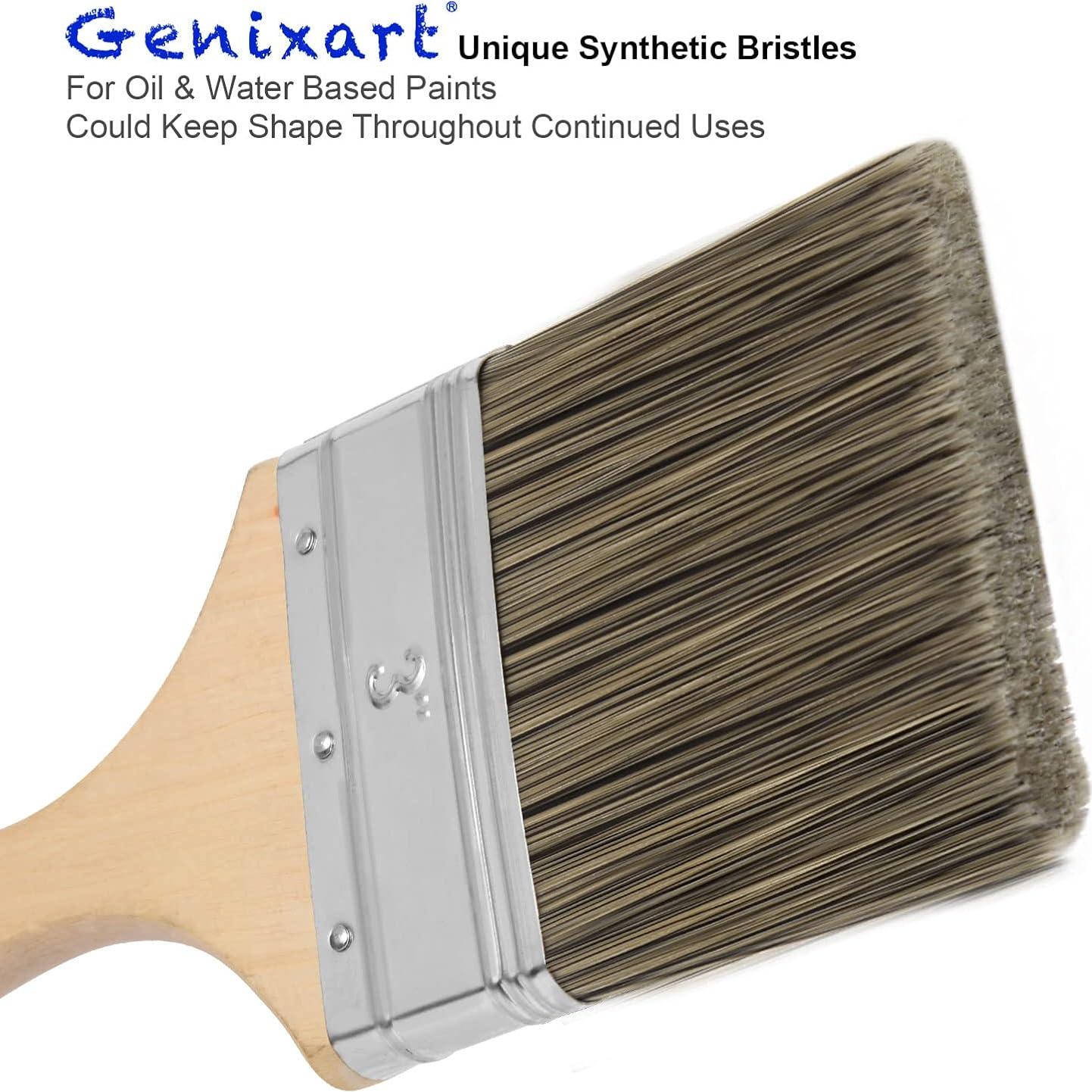 Juego de Brochas de Pintura Genixart 5 Piezas Sintéticas