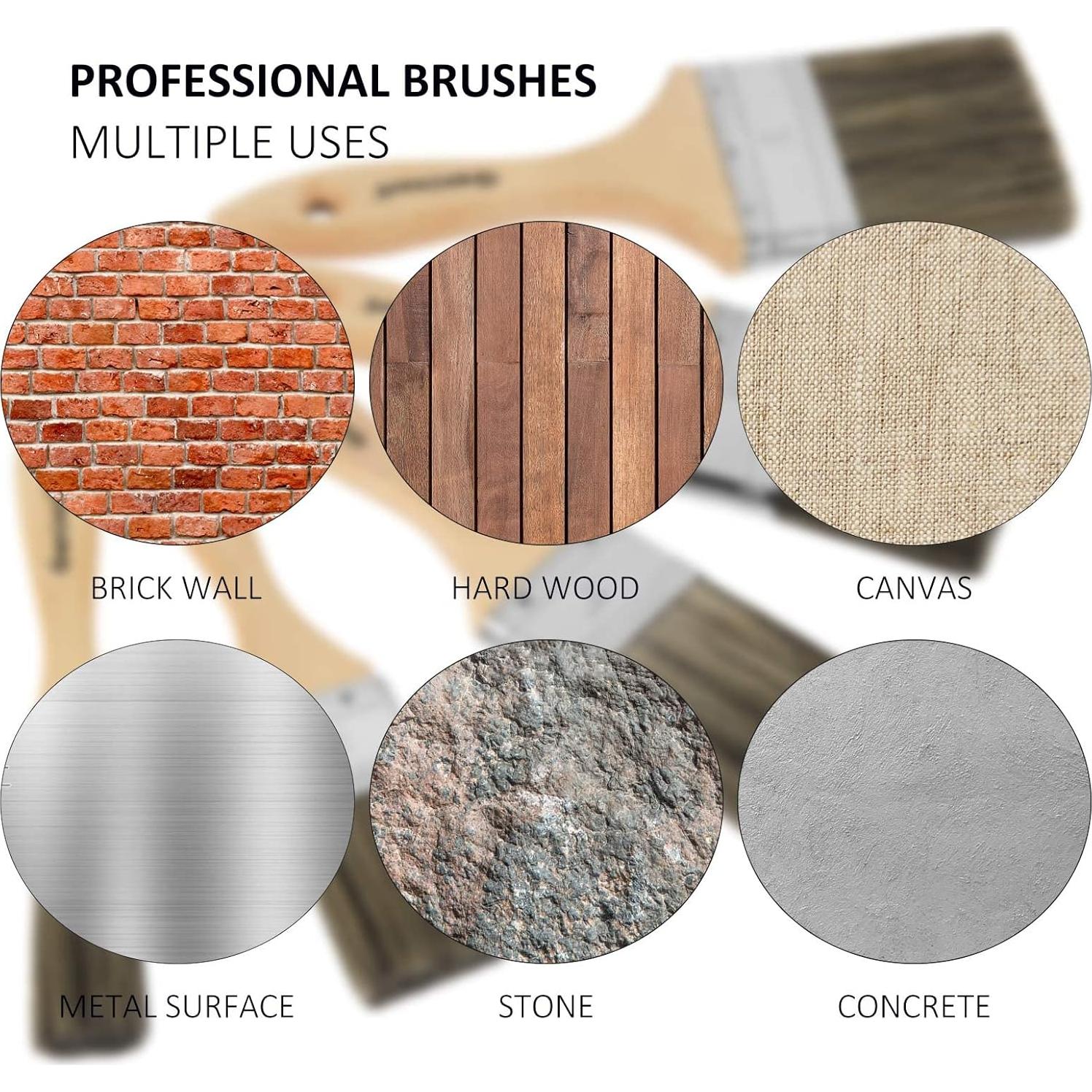 Juego de Brochas de Pintura Genixart 5 Piezas Sintéticas