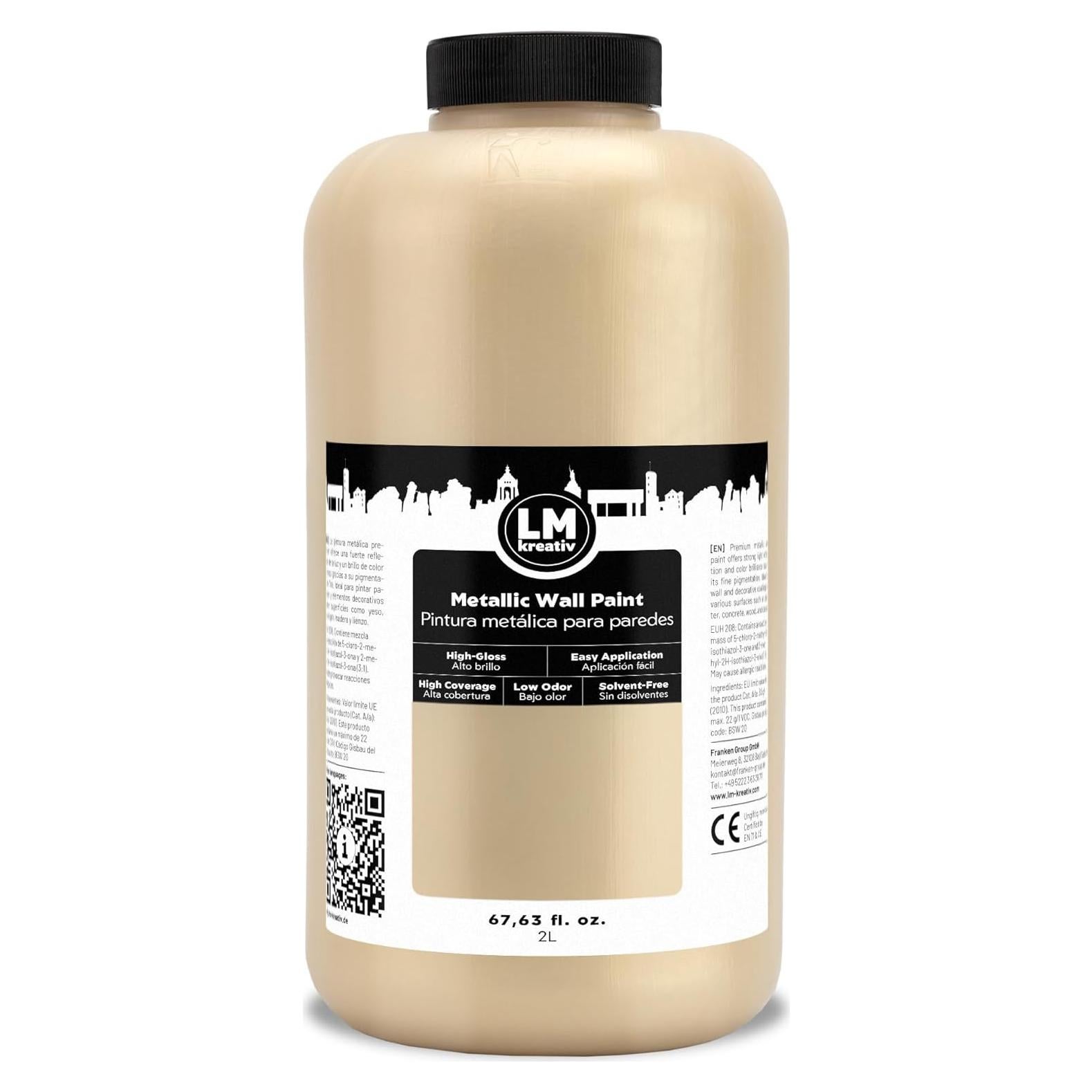 Pintura de Pared Metálica LM-Kreativ 2L Oro Champán Brillo