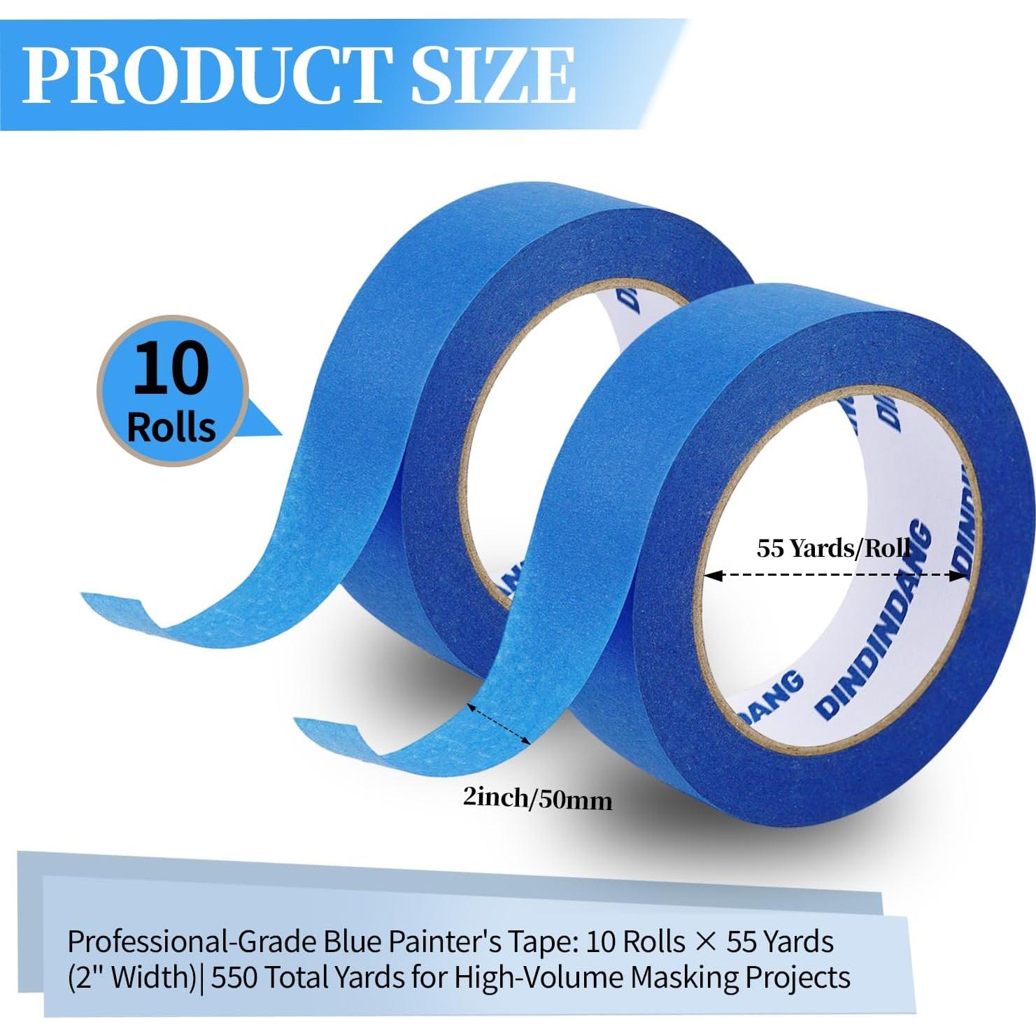 Cinta de Pintor Azul Dindindang 2" x 45.72m - 10 Rollos