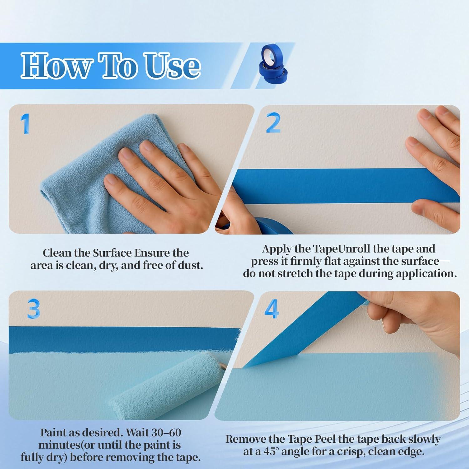 Cinta de Pintor Azul Dindindang 2" x 45.72m - 10 Rollos