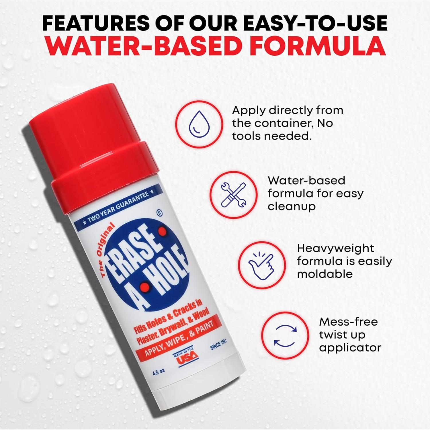 Bastón de Reparación de Pared Erase-A-Hole 127g - Relleno Rápido