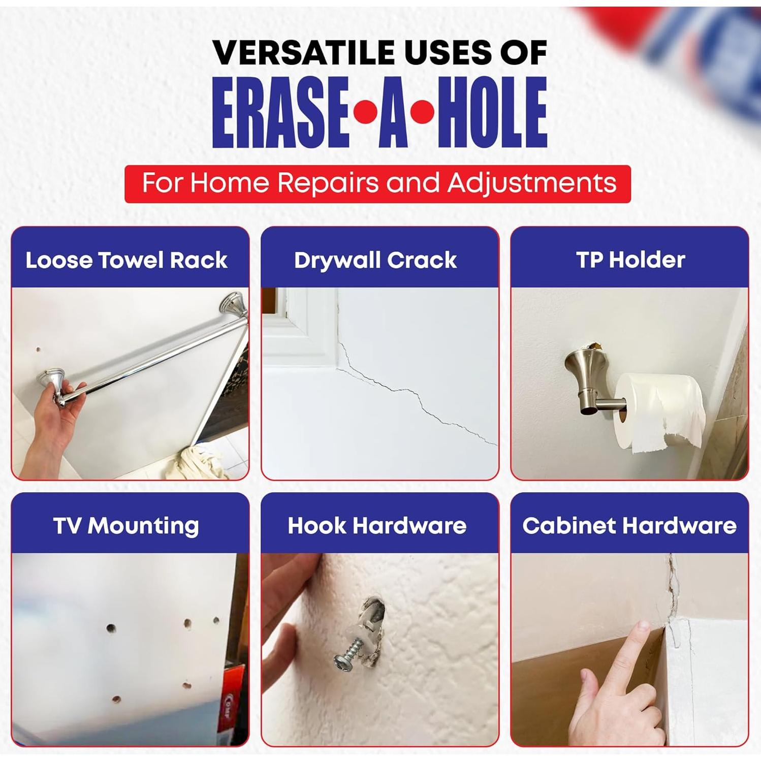Bastón de Reparación de Pared Erase-A-Hole 127g - Relleno Rápido