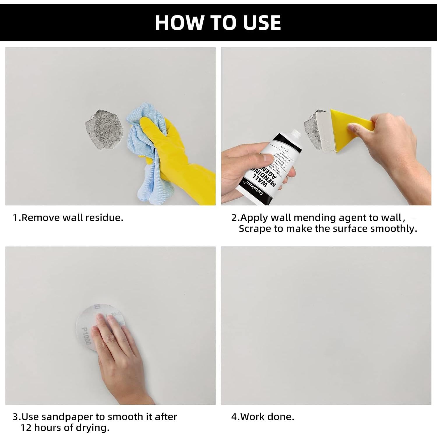 Kit de Reparación de Drywall Globalcom 99g - Masilla y Herramientas