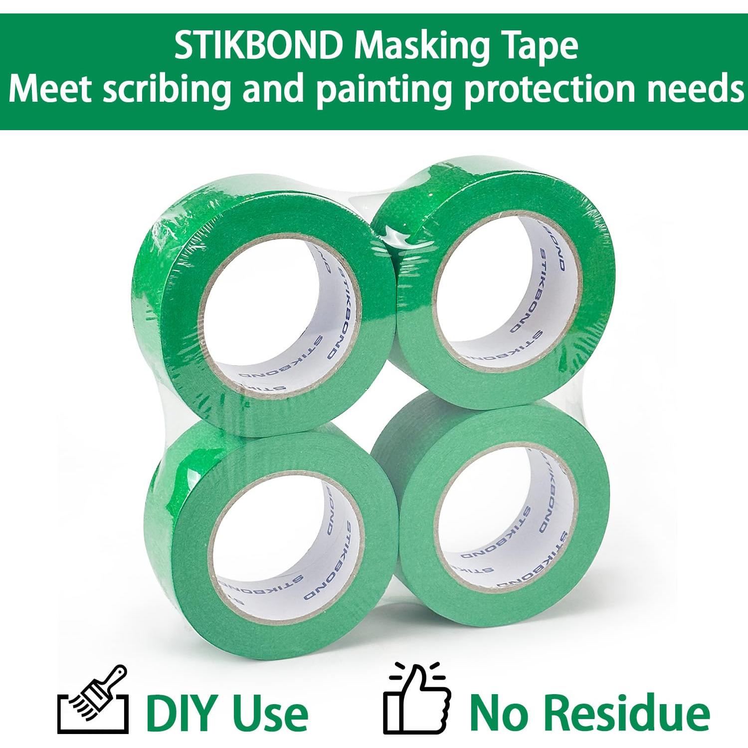 Cinta de Pintor Verde STIKBOND 140mic 5cm x 50m - Paquete de 4