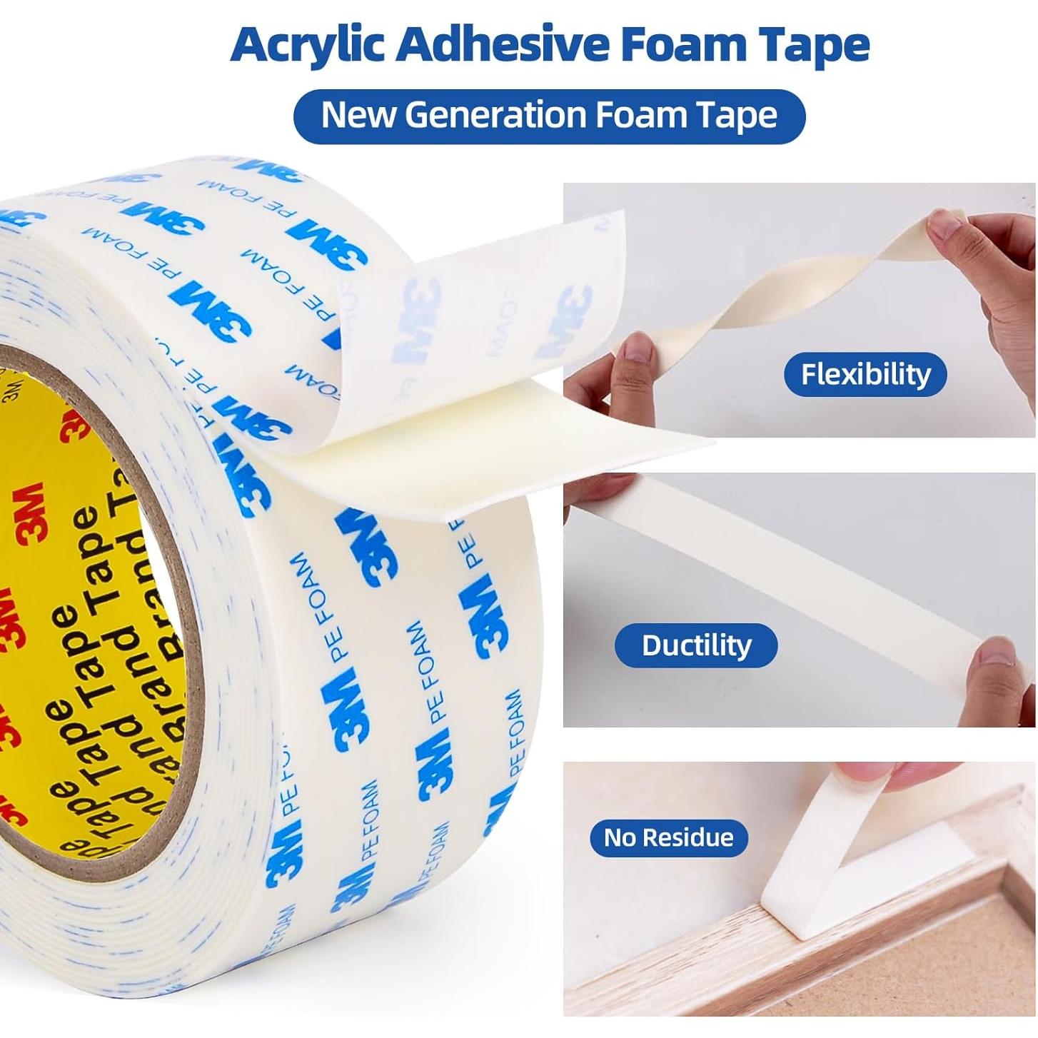 Cinta Doble Cara 2.54cm x 5.03m Pishue Alta Resistencia