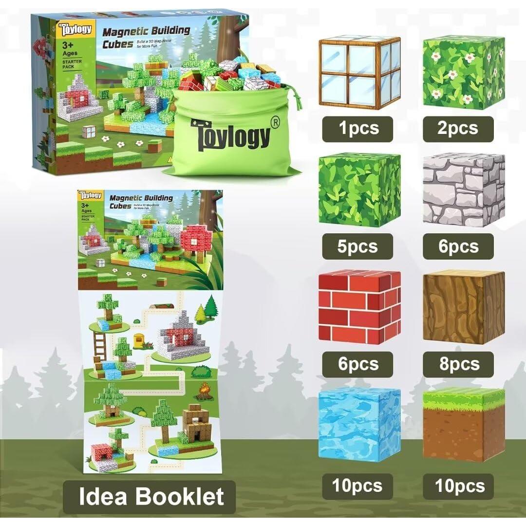 Bloques Magnéticos Toylogy 48PCS 2,54 cm Juguetes STEM