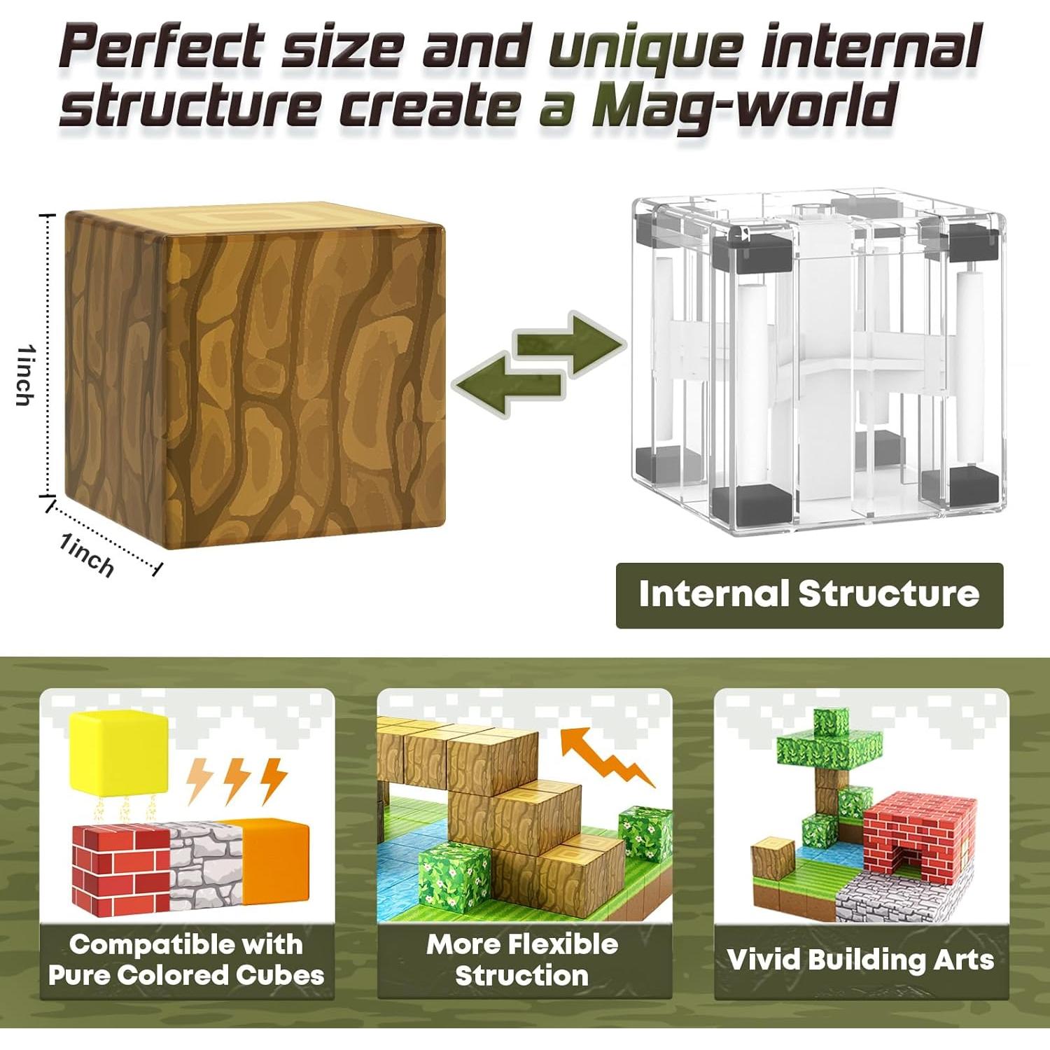 Bloques Magnéticos Toylogy 48PCS 2,54 cm Juguetes STEM