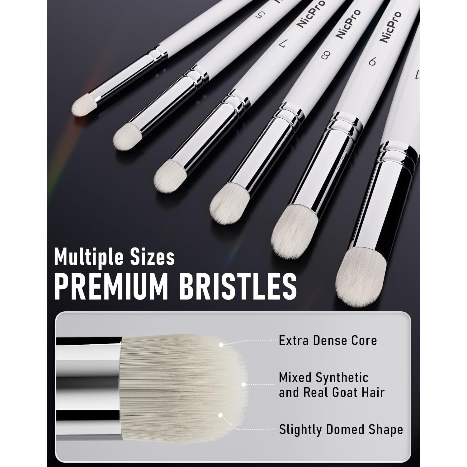Set de Pinceles Secos Nicpro 7 Tamaños para Miniaturas