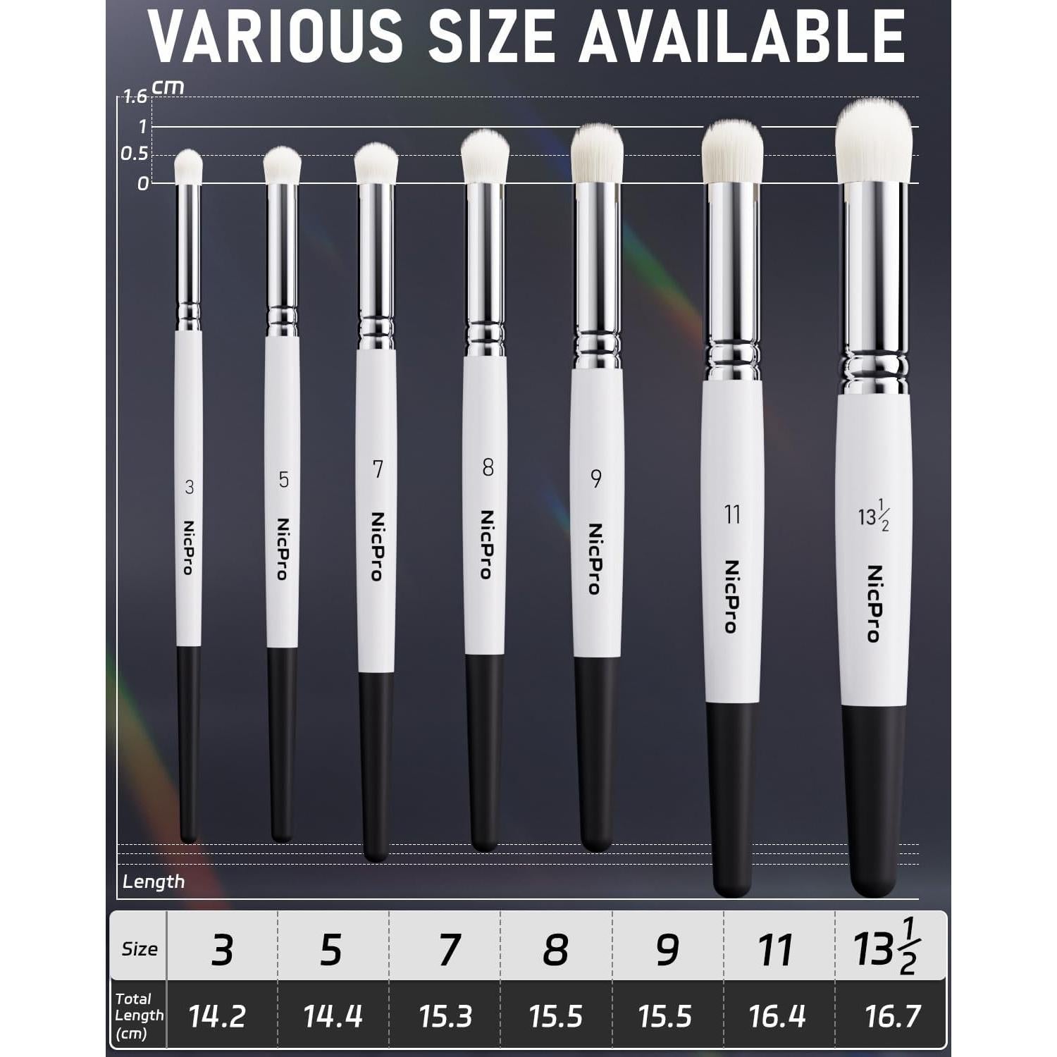 Set de Pinceles Secos Nicpro 7 Tamaños para Miniaturas