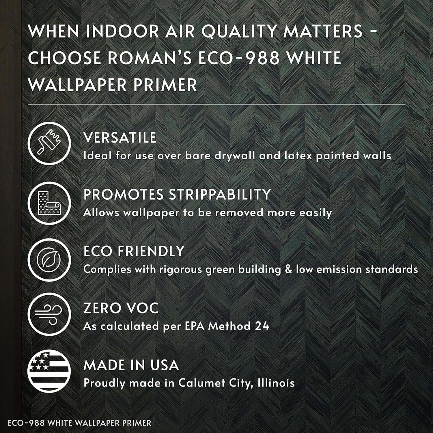 Imprimador de Papel Tapiz ROMAN ECO-988 1 Galón Blanco