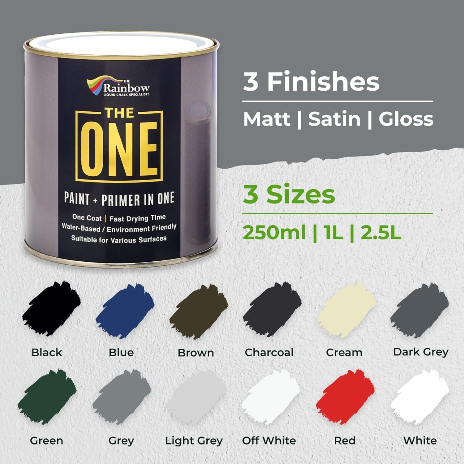 Pintura y Primer Todo en Uno LA UNA - Gris Brillante 250ml