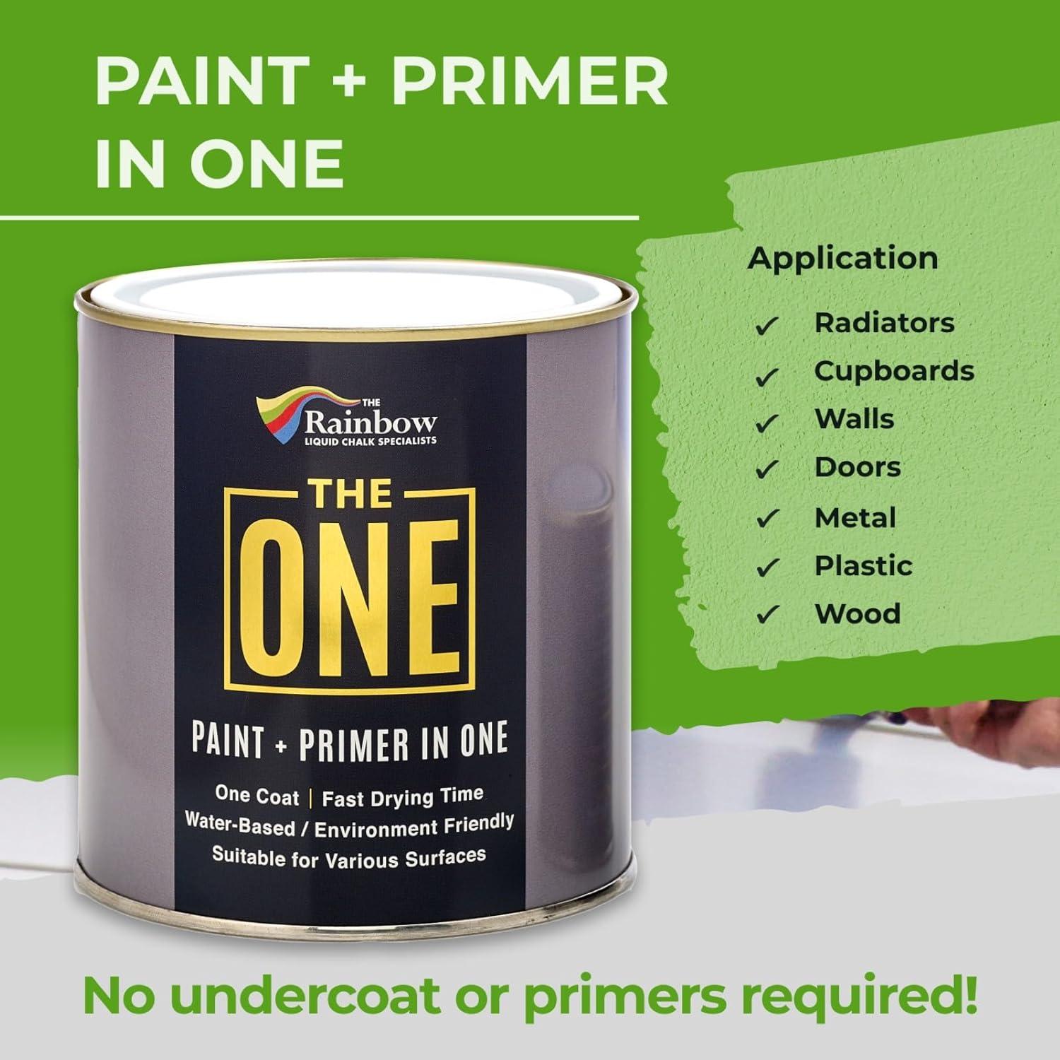 Pintura y Primer Todo en Uno LA UNA - Gris Claro Brillante 1L