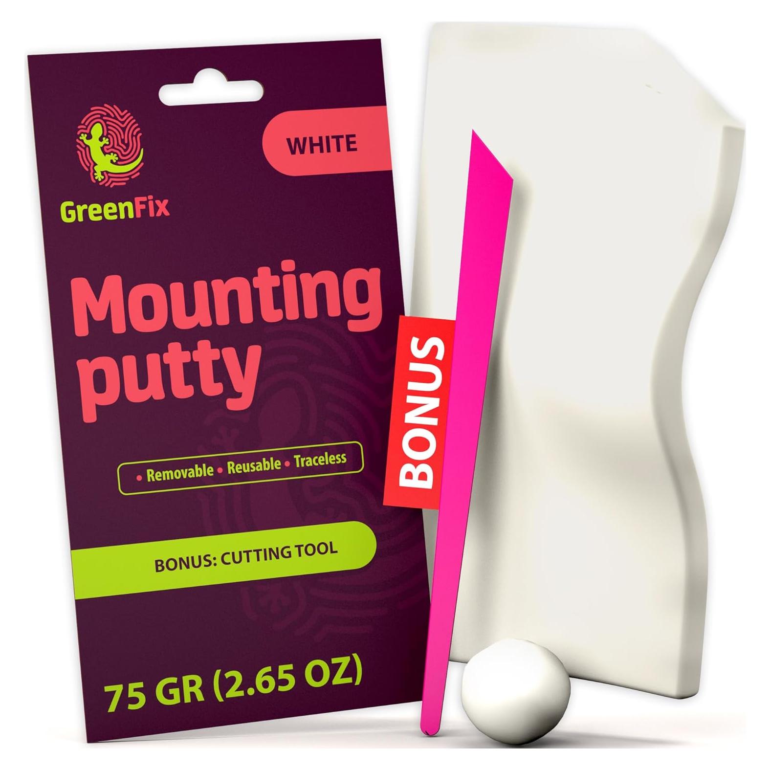 Masilla de Montaje Removible 75g GreenFix - Adhesivo Blanco