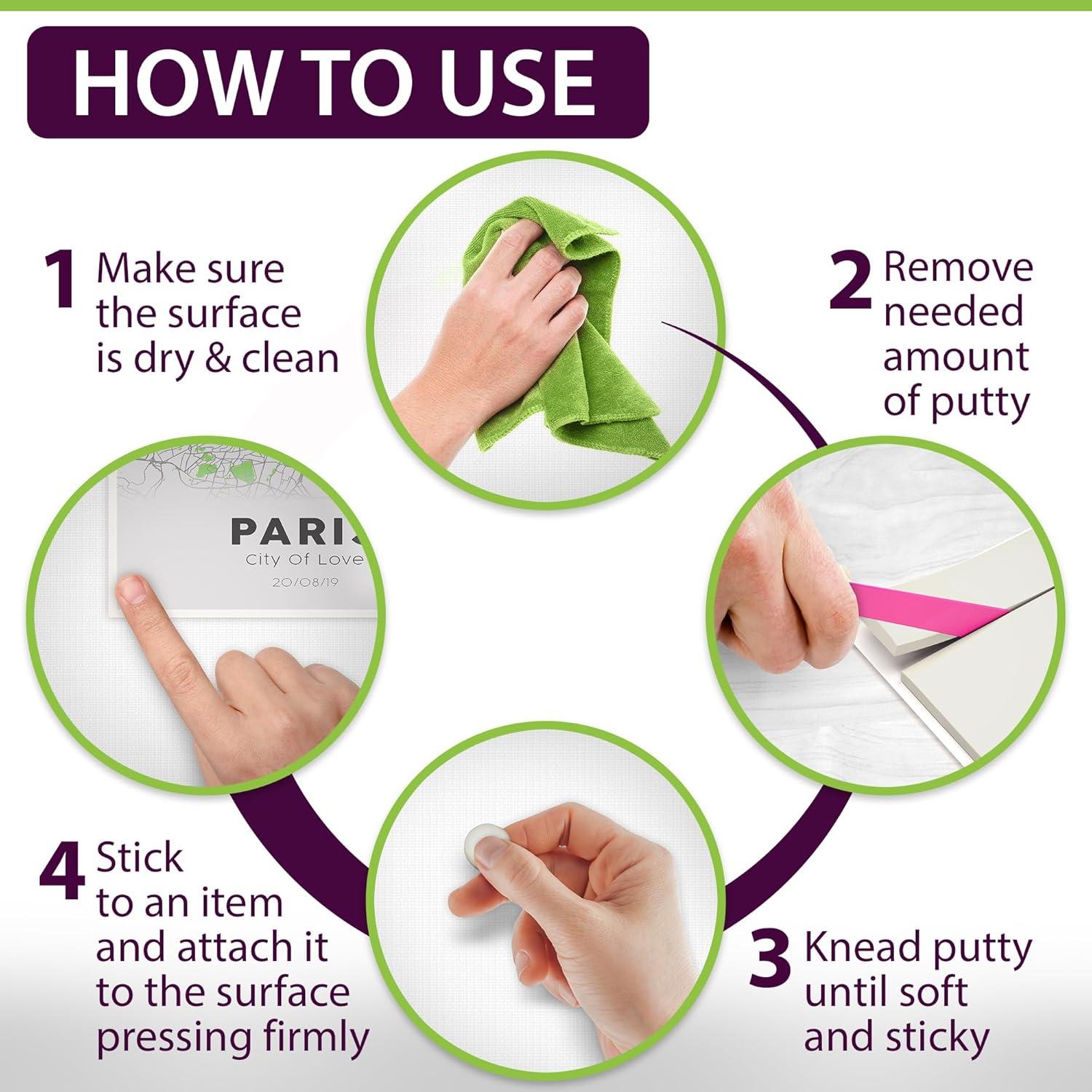 Masilla de Montaje Removible 75g GreenFix - Adhesivo Blanco