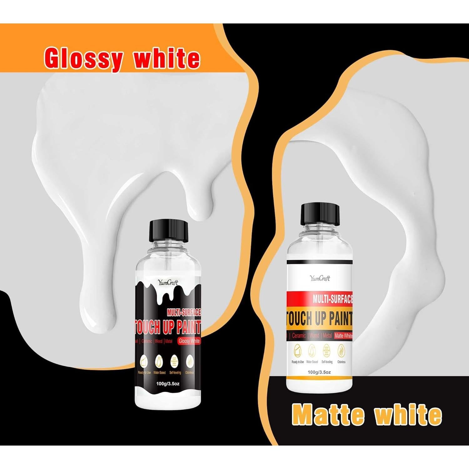 Pintura de Retoque Satinada YumCraft 200ml Blanca Brillante