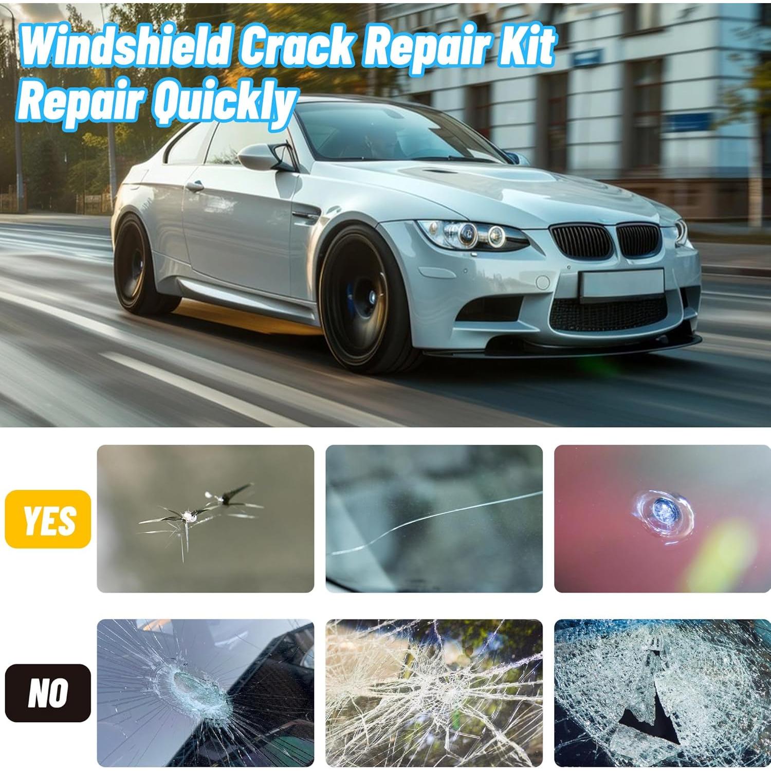 Kit de Reparación de Parabrisas Wixuoe 10 Pcs Resina