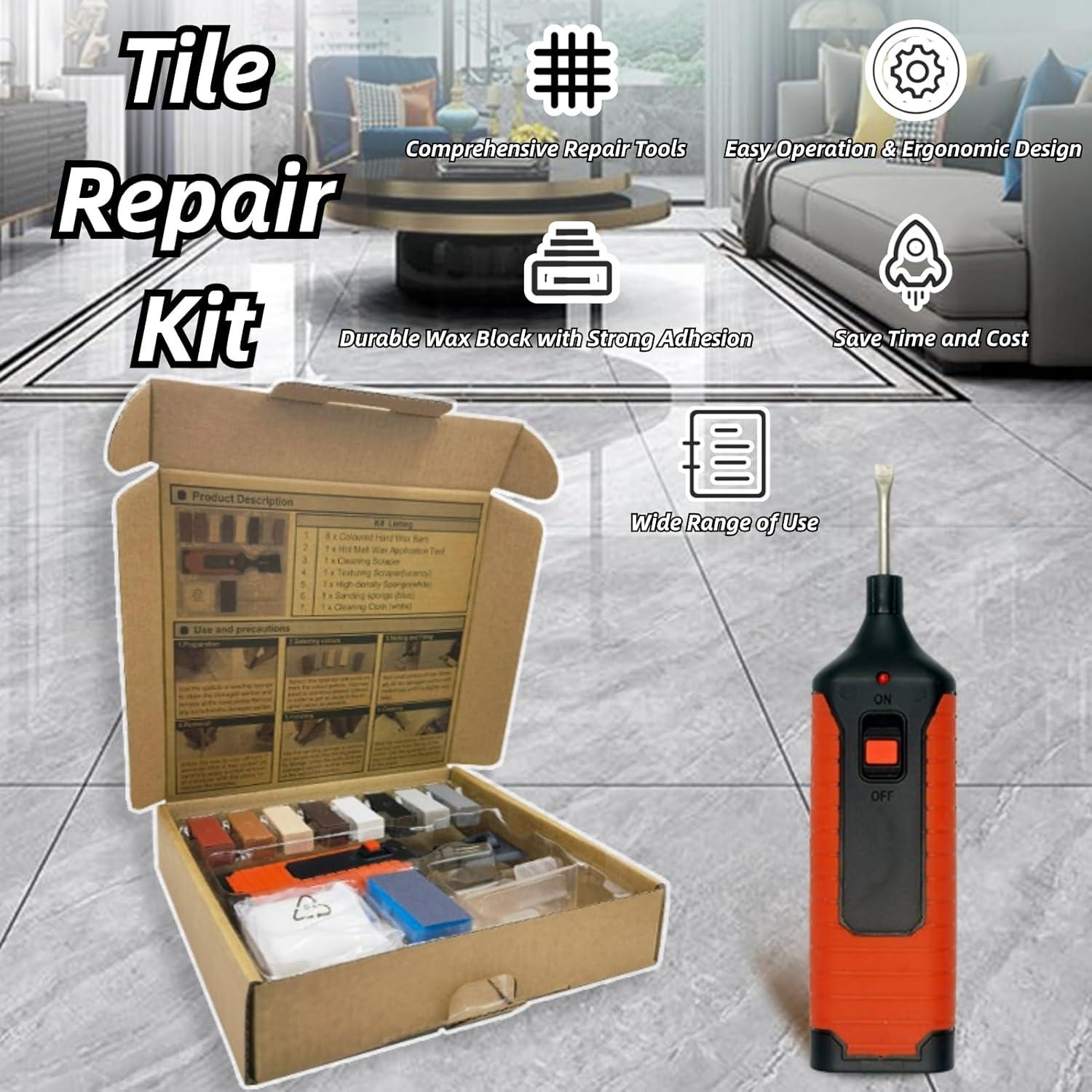 Kit de Reparación de Azulejos DAUERHAFT 8 Colores Cera