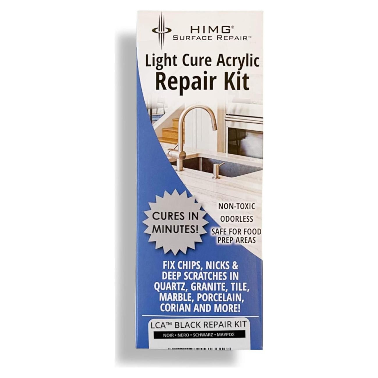 Kit de Reparación de Encimeras Negras HIMG - Granito, Cuarzo, Mármol