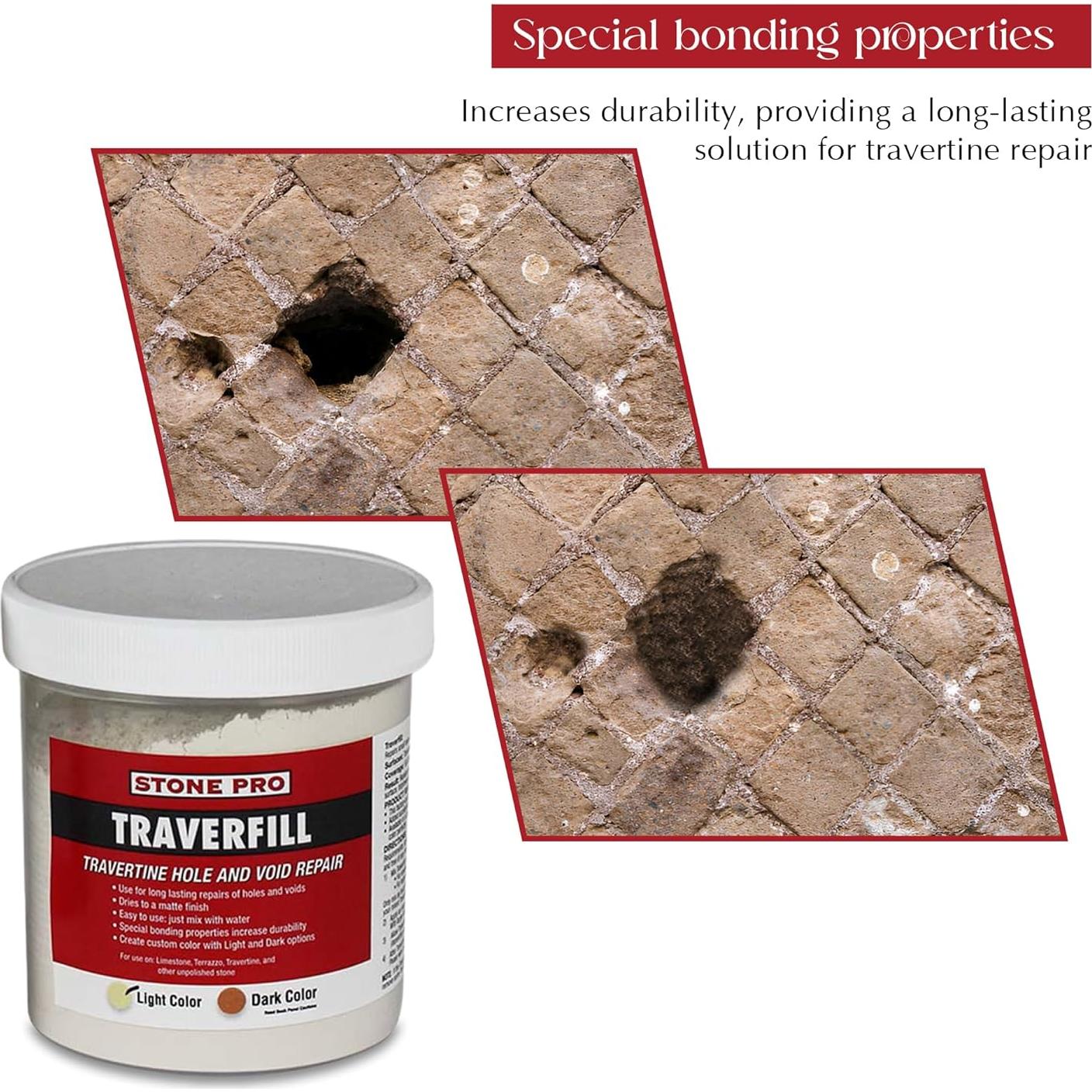 StonePro Traverfill Reparación Travertino Ligero 0.45 kg