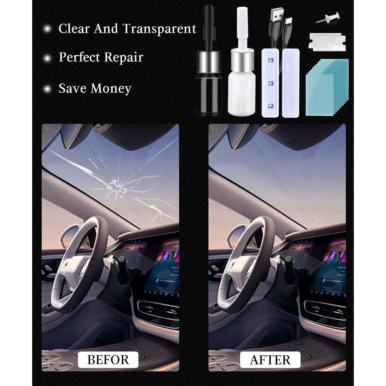 Kit de Reparación de Grietas en Parabrisas FTSJVE - Curado Rápido