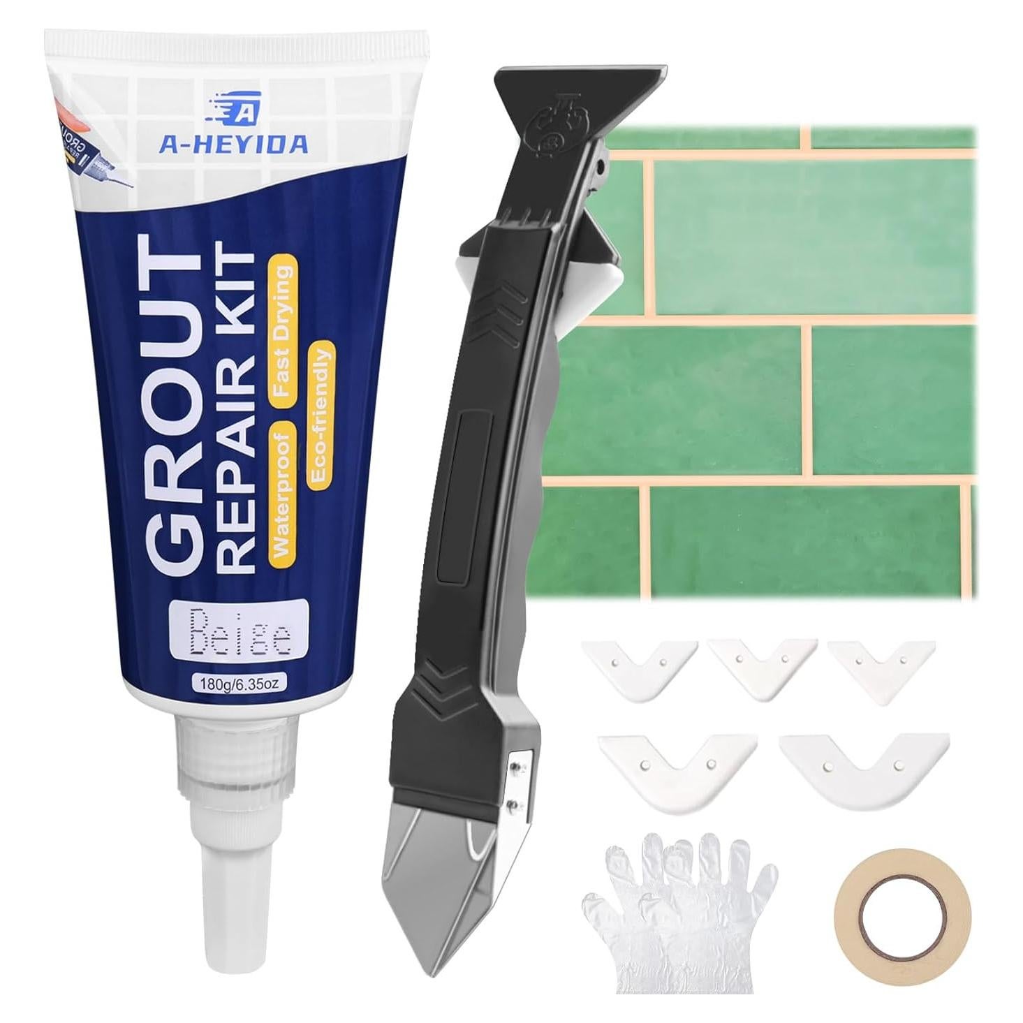 Kit de Reparación de Lechada A-HEYIDA 180g Beige 3 en 1