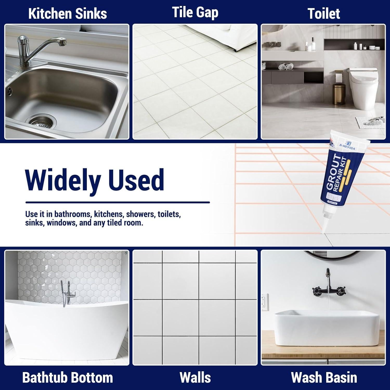 Kit de Reparación de Lechada A-HEYIDA 180g Beige 3 en 1