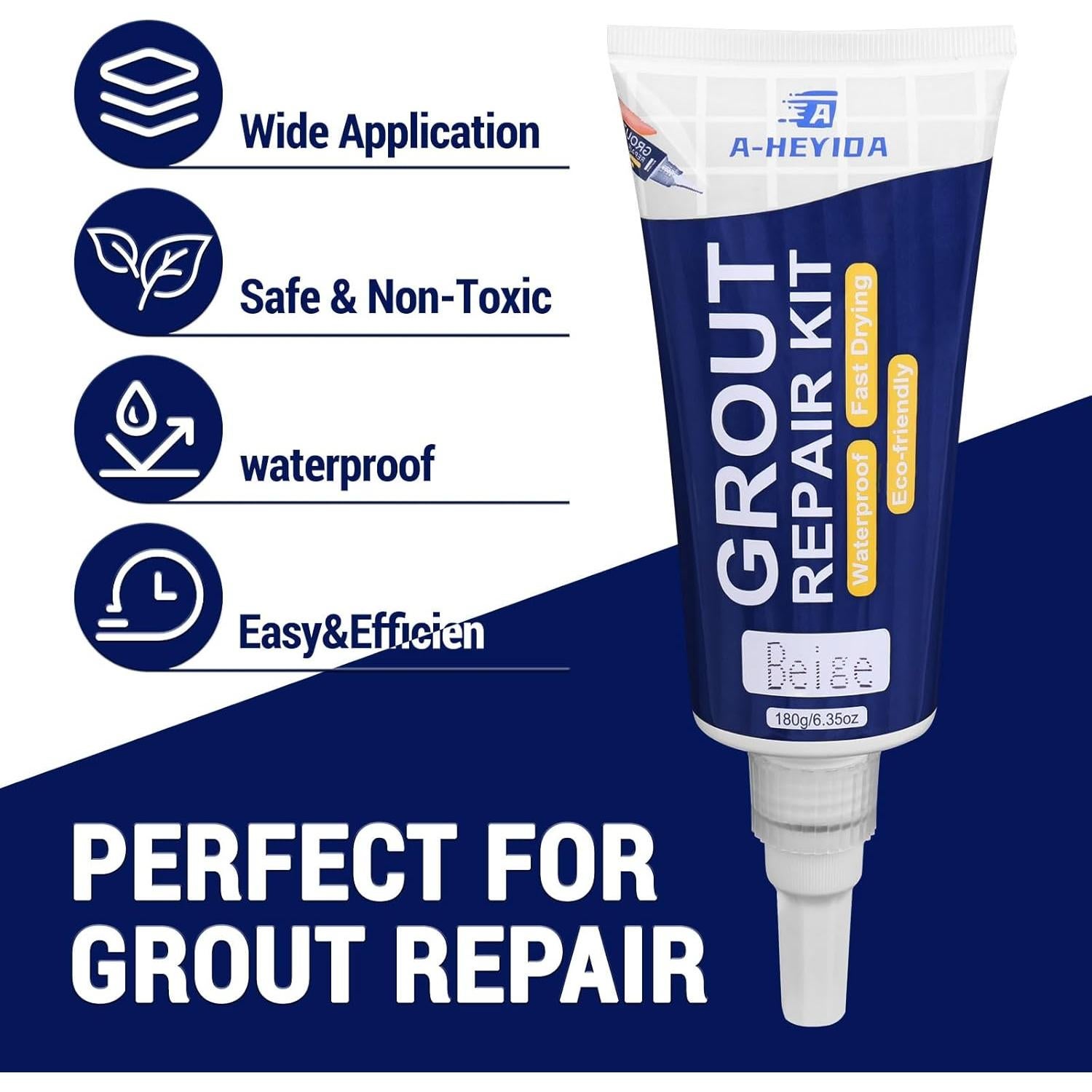 Kit de Reparación de Lechada A-HEYIDA 180g Beige 3 en 1