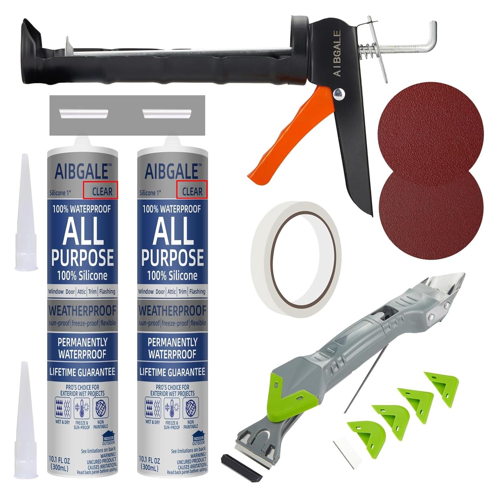 Kit de Sellado AIBGALE con 2 Selladores de Silicona 20 oz