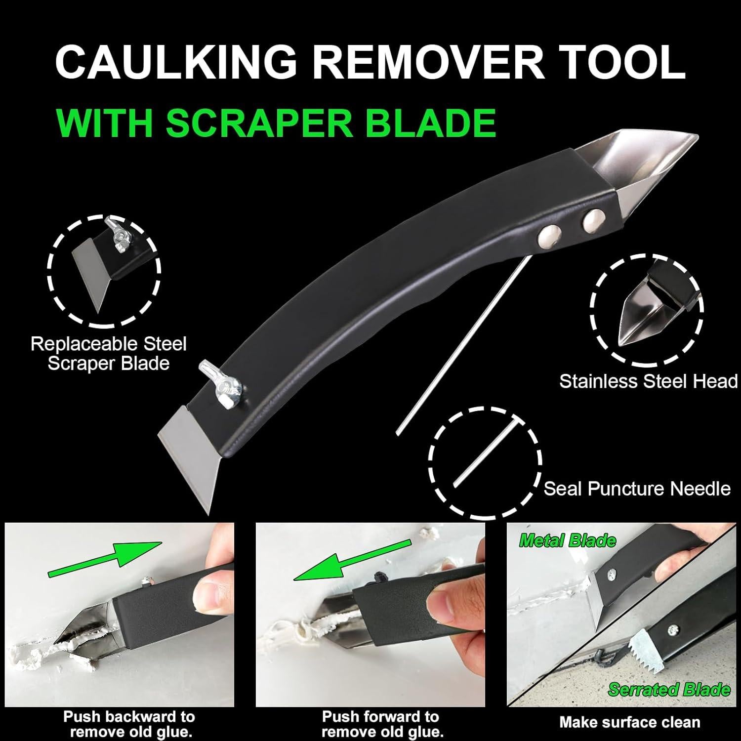 Kit de Herramientas de Sellado Tisanker con 3 Raspadores y 5 Almohadillas