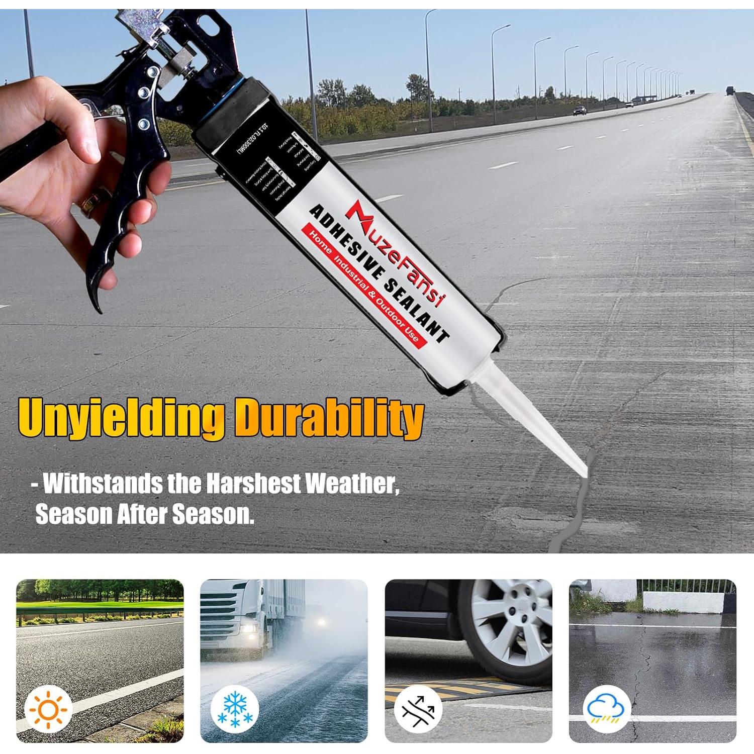 Relleno de Grietas de Cemento MuzeFansi 4 Paquete 300 ml