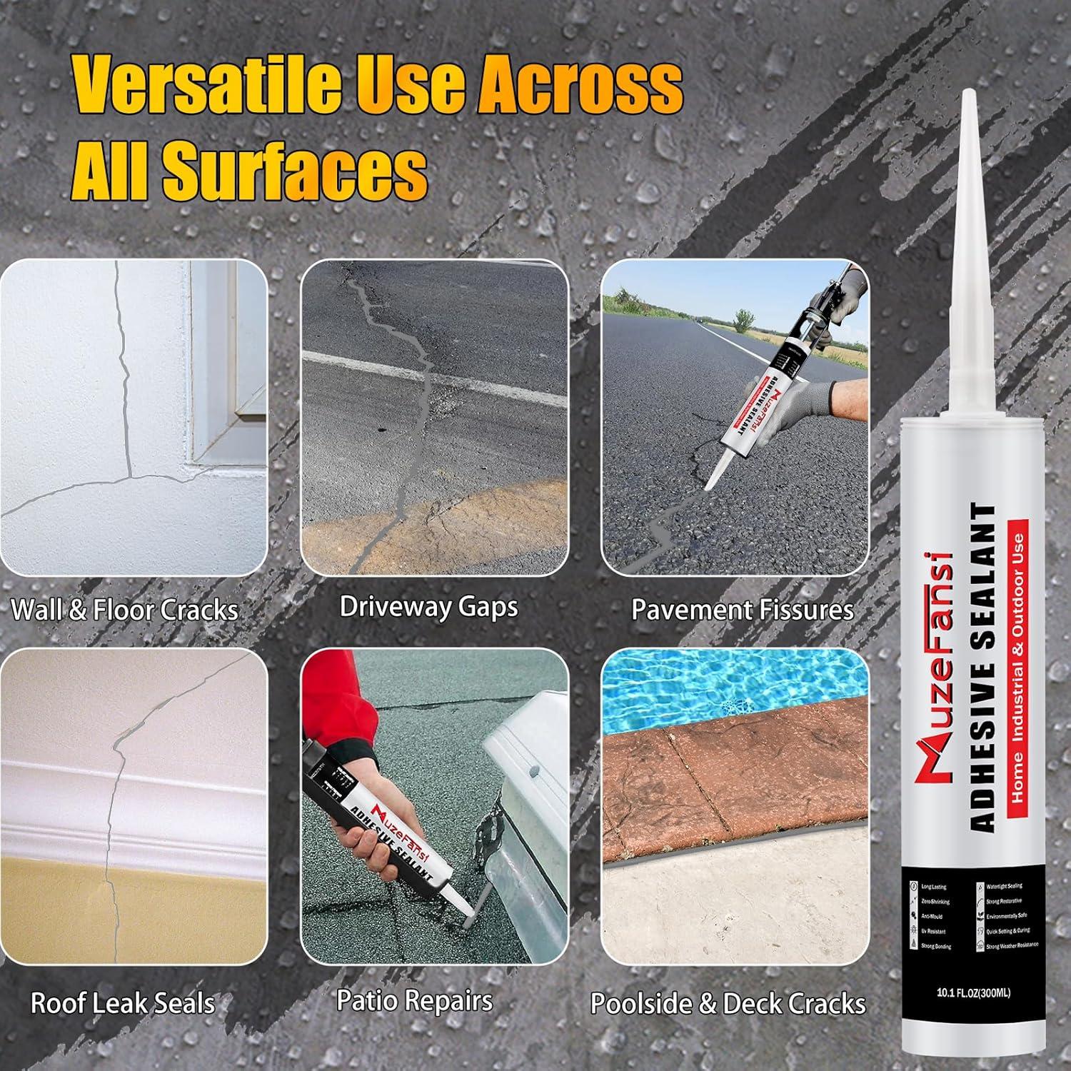 Relleno de Grietas de Cemento MuzeFansi 4 Paquete 300 ml