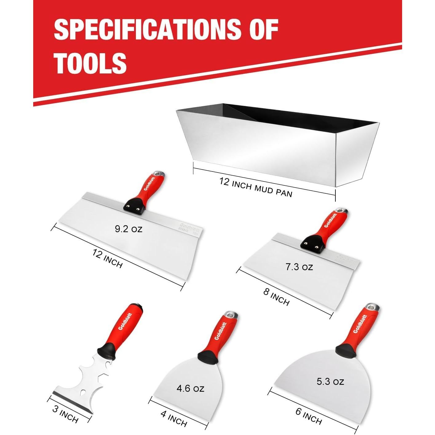 Kit de Herramientas Goldblatt 14 en 1 para Paneles de Yeso