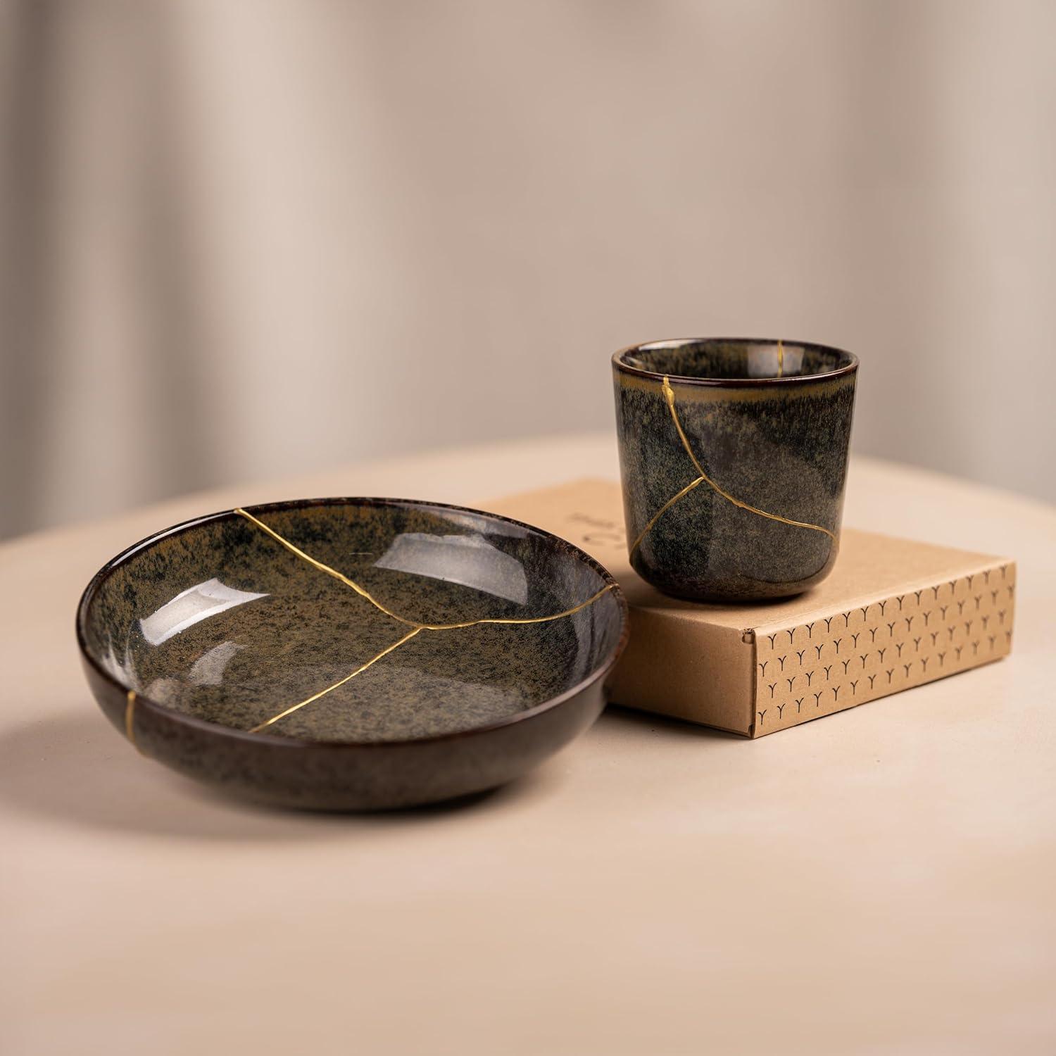 Kit de Reparación Kintsugi CHIYU - Oro - Seguro para Alimentos