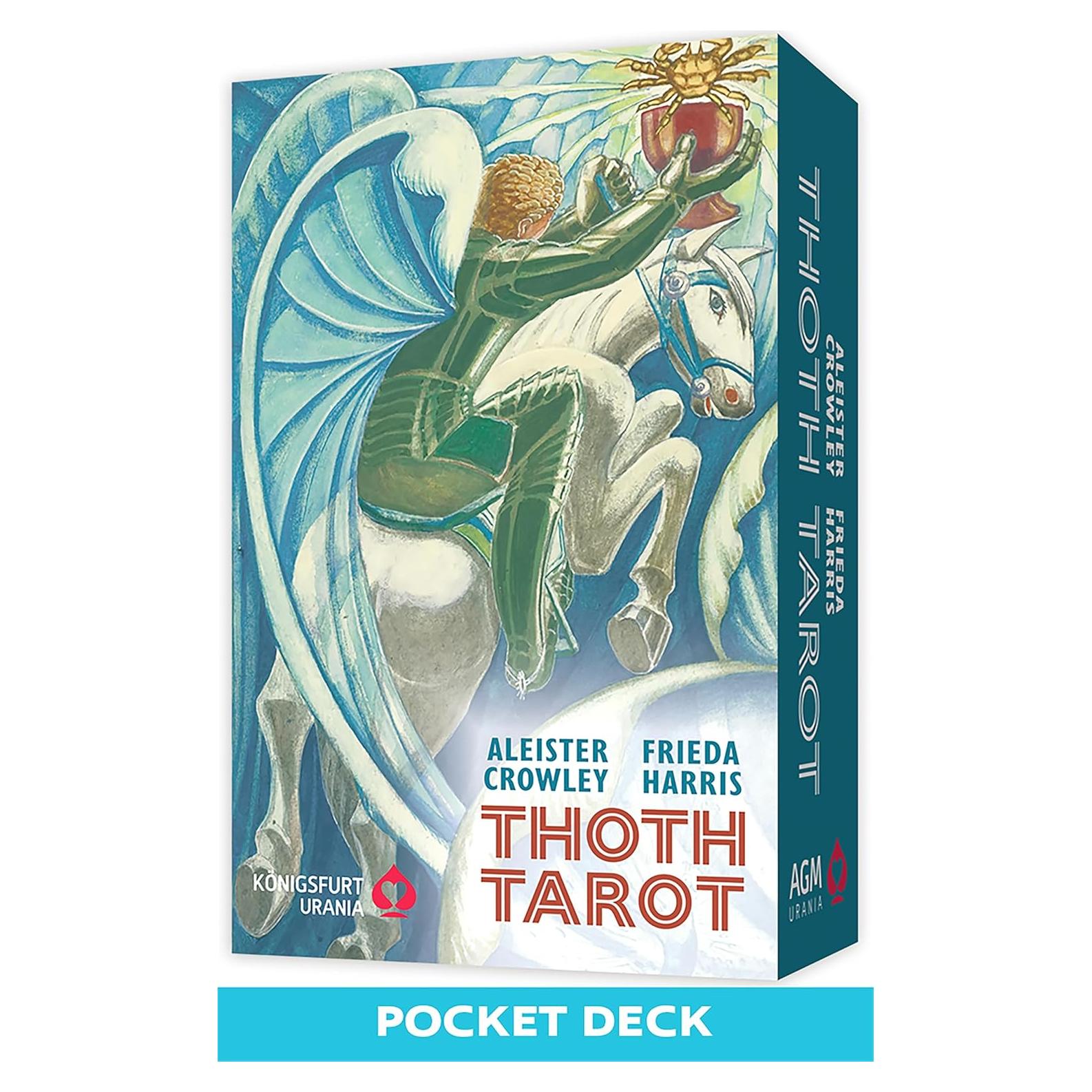 Crowley Pocket Tarot Deck: Pocket-Sized 78-Card Crowley Thoth Deck by Aleister Crowley, Painted by Lady Frieda Harris, with Egyptian Symbolism, Qabalistic & Astrological Insights, Includes Booklet