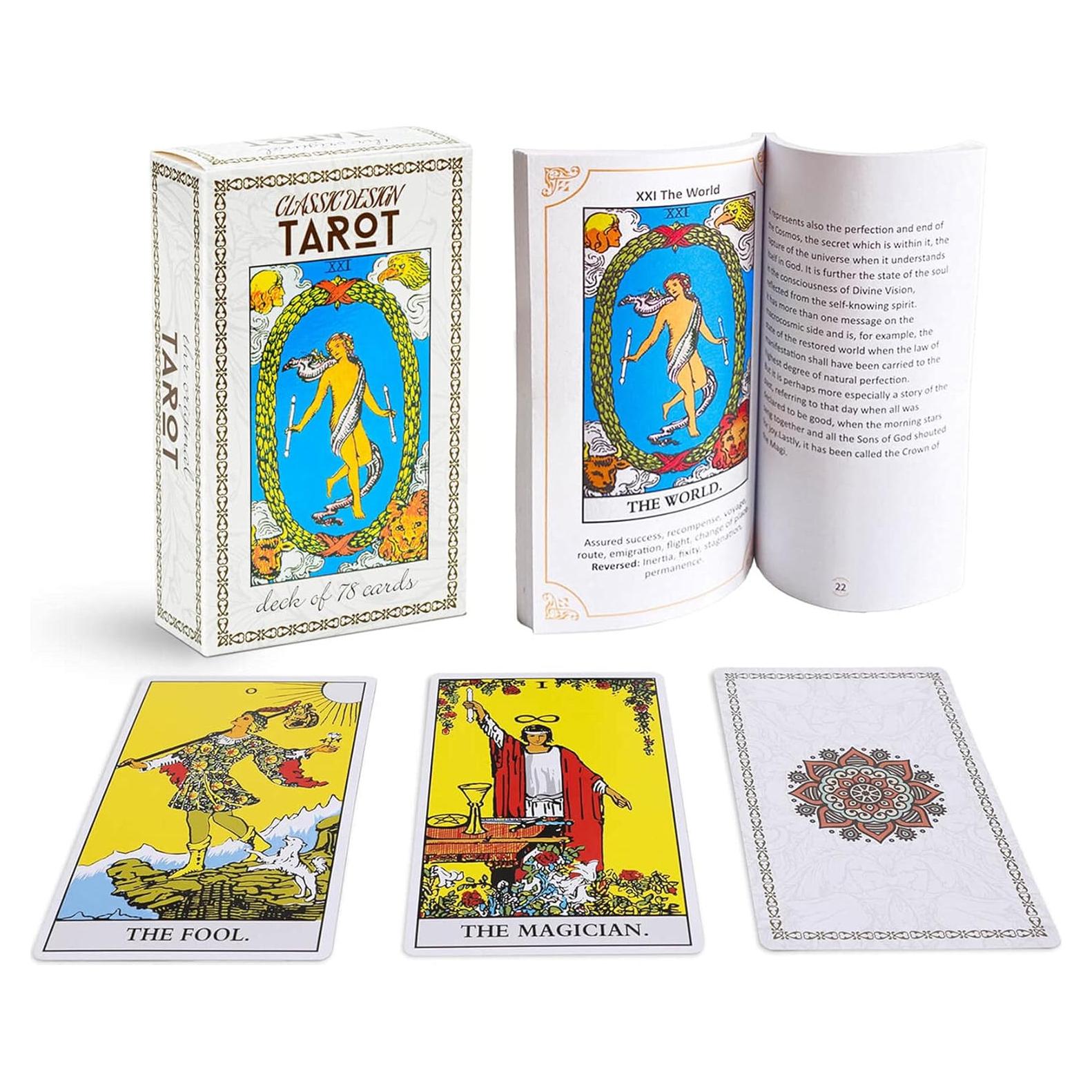 Baraja de Tarot Clásica Dionisio con Guía en Español - 350 GSM