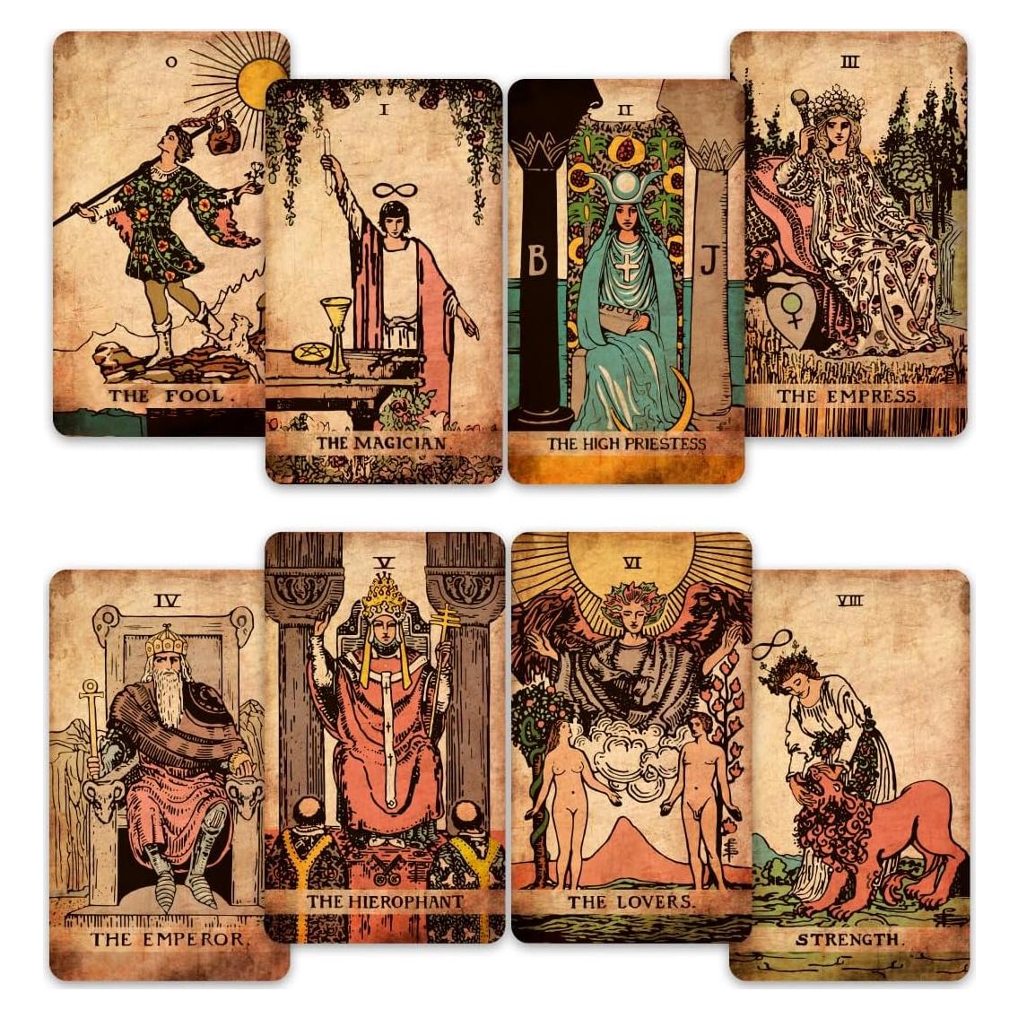 Juego de Tarot Clásico CRAFTERIAN - 78 Cartas con Bordes Dorados