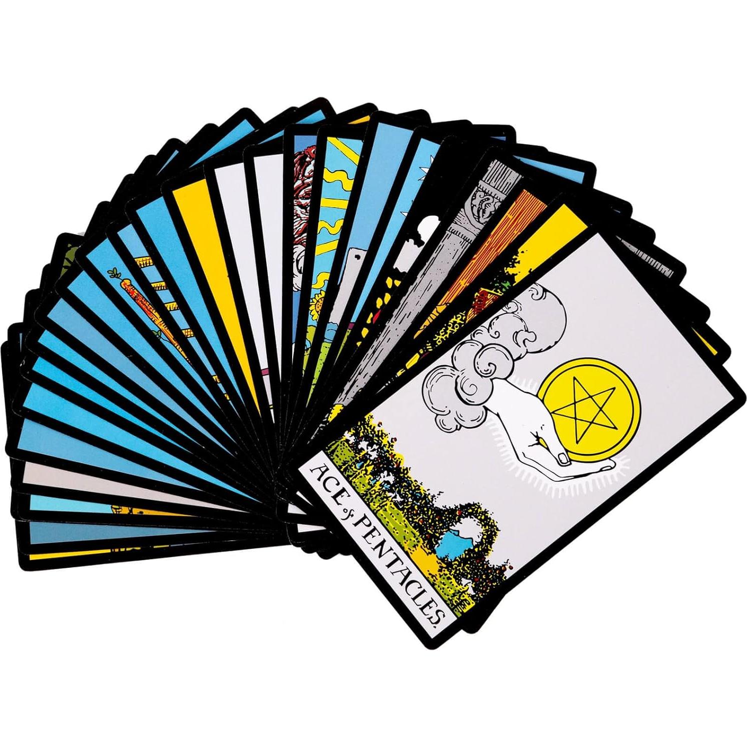 Mazo de Tarot Vitacera Black con Guía y Bolsa de Lino