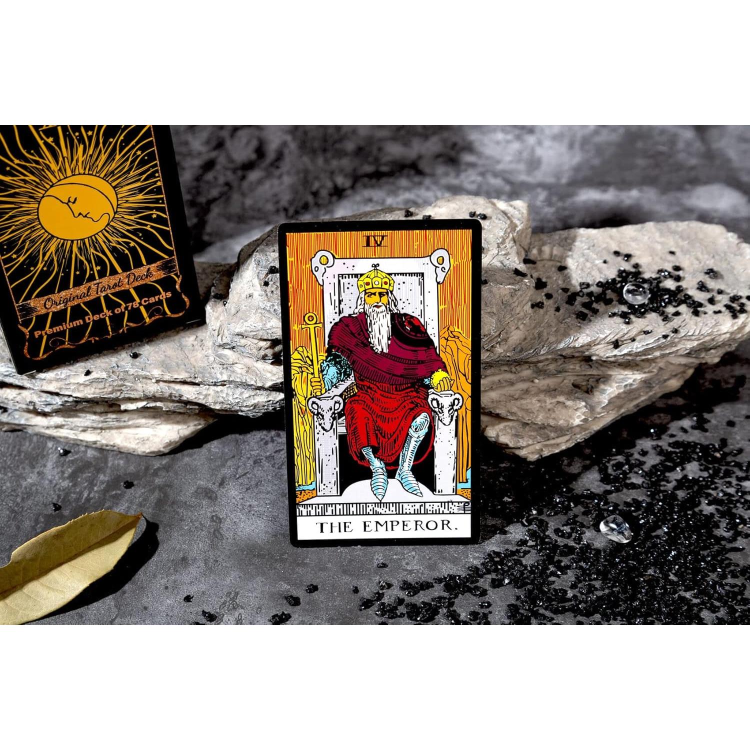 Mazo de Tarot Vitacera Black con Guía y Bolsa de Lino