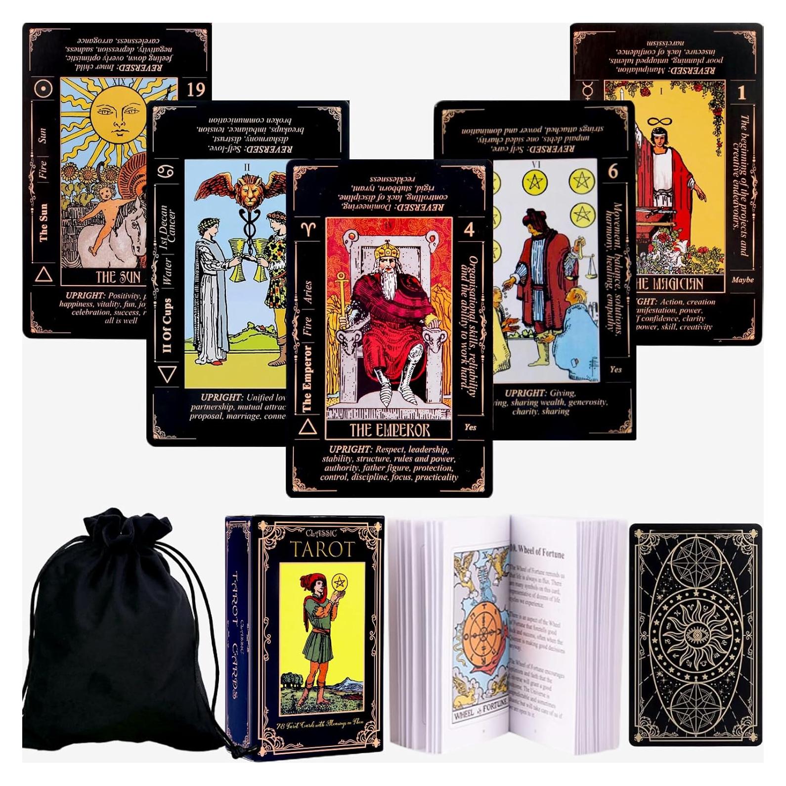 Juego de cartas del tarot Rider Waite Palacio del Rey - 78 cartas con guía