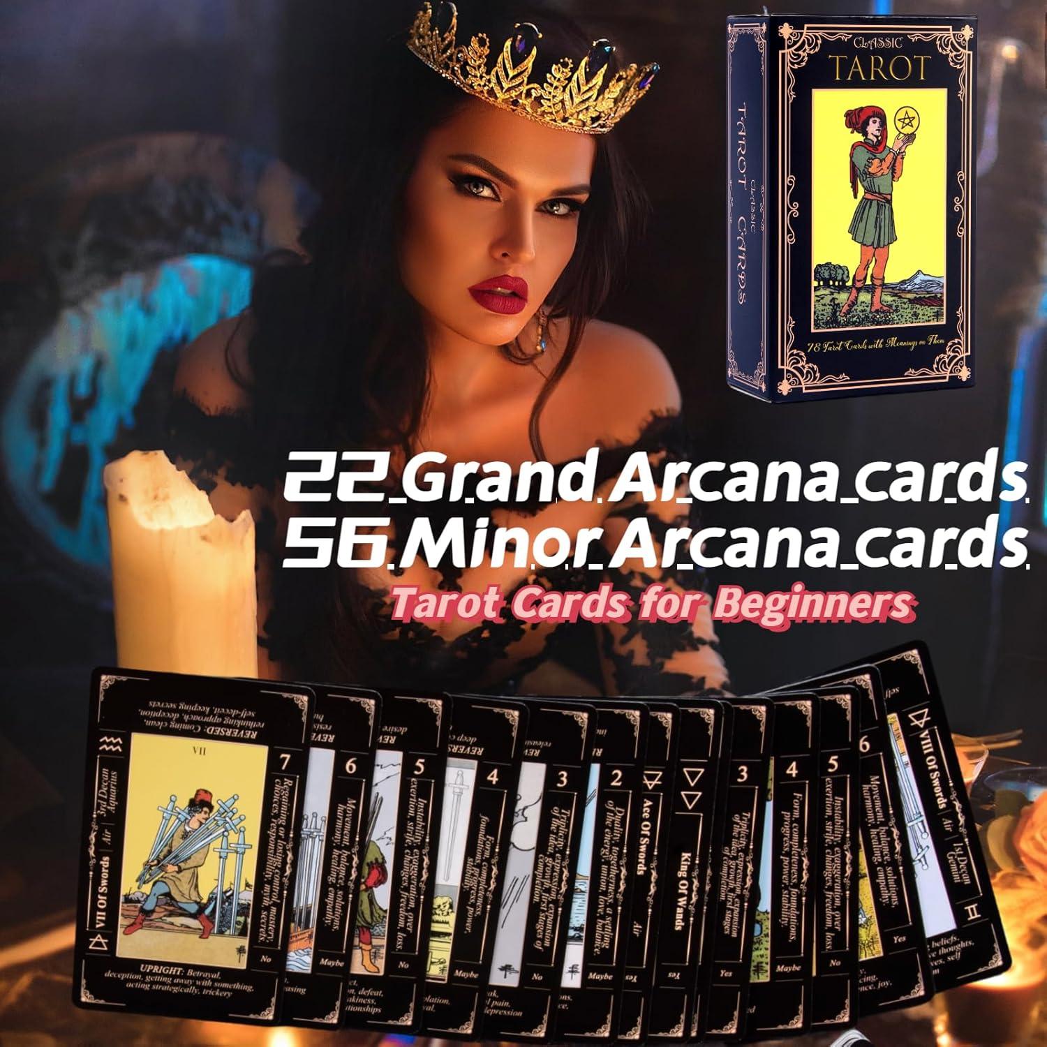 Juego de cartas del tarot Rider Waite Palacio del Rey - 78 cartas con guía