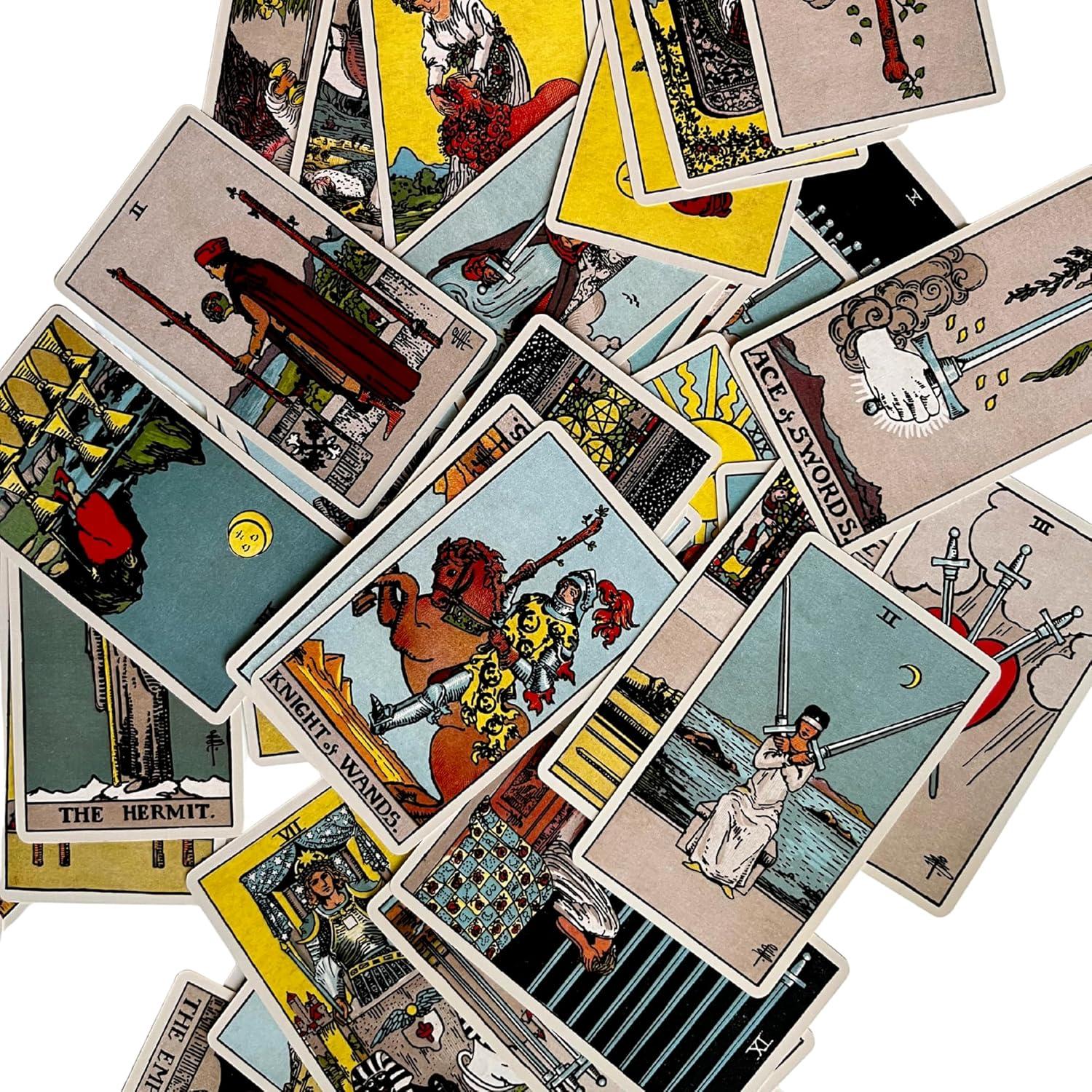 Baraja de Tarot Clásica 1909 Vieux Monde - Acabado de Lino