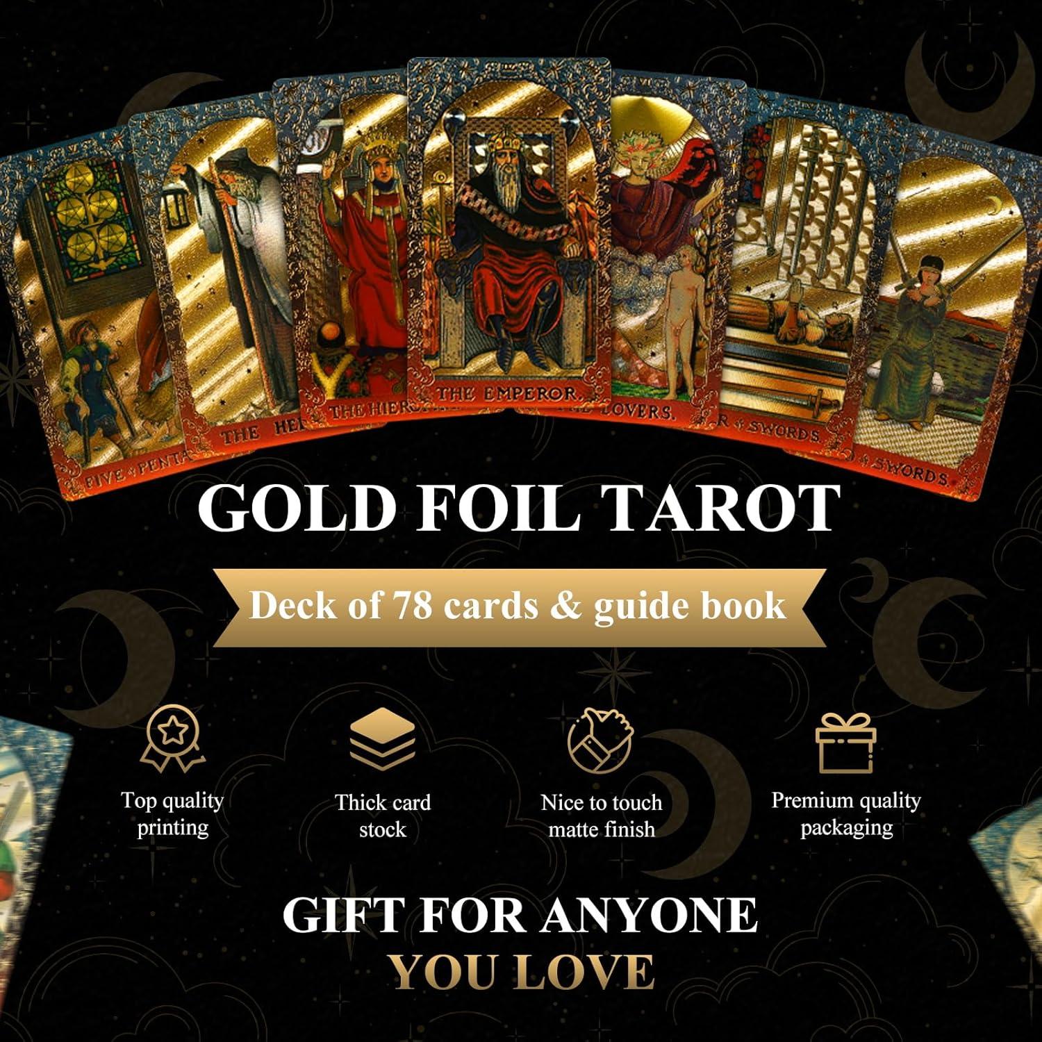 Baraja de Tarot KIINO 78 Cartas con Caja de Regalo y Guía