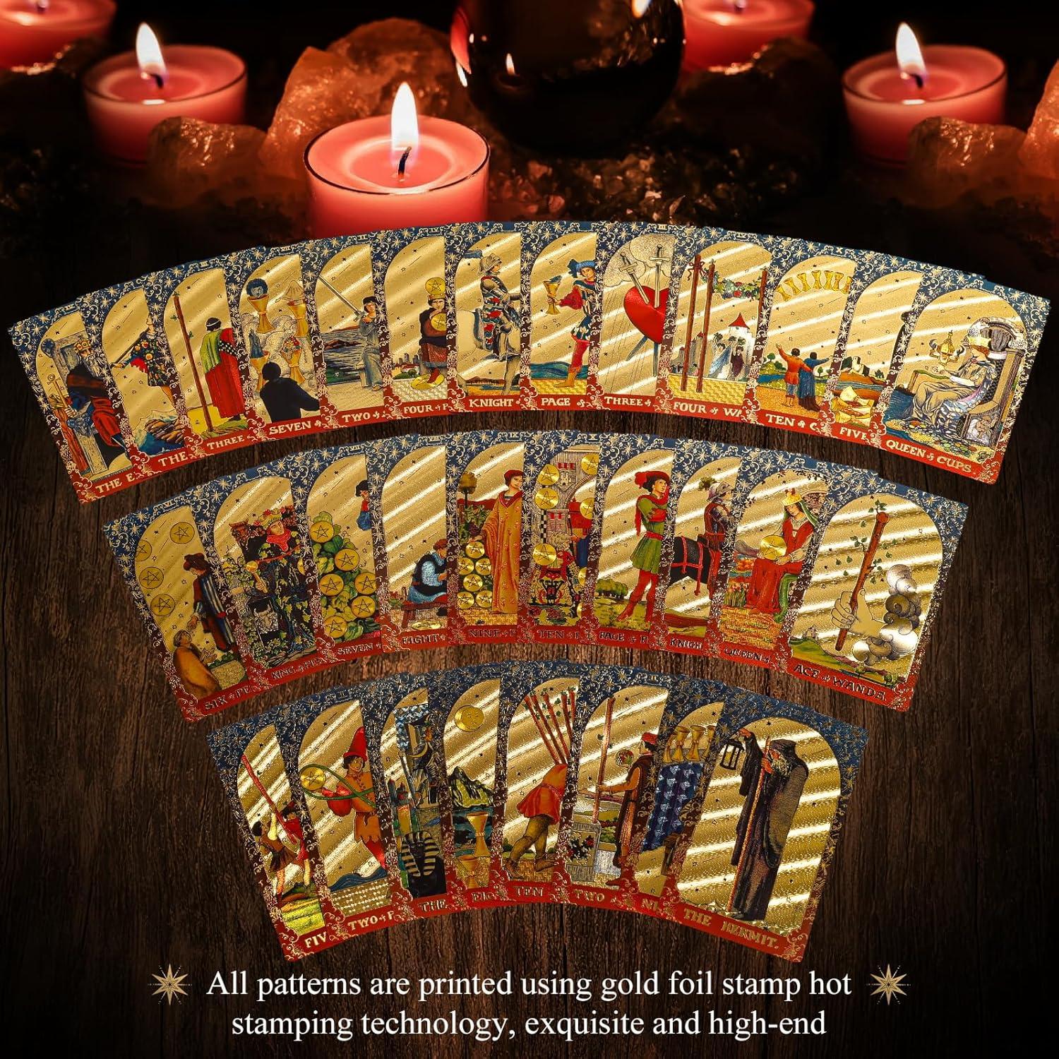 Baraja de Tarot KIINO 78 Cartas con Caja de Regalo y Guía