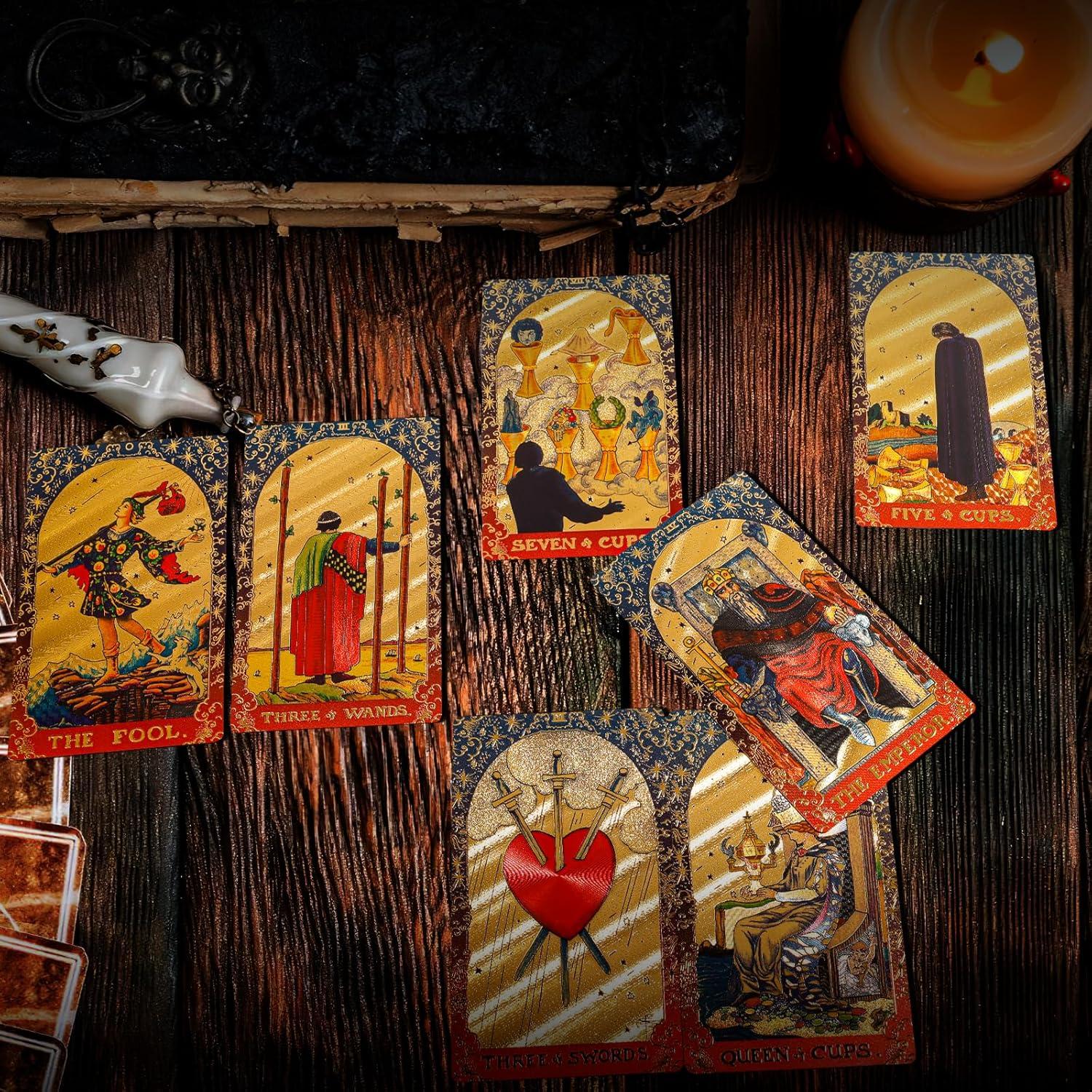 Baraja de Tarot KIINO 78 Cartas con Caja de Regalo y Guía