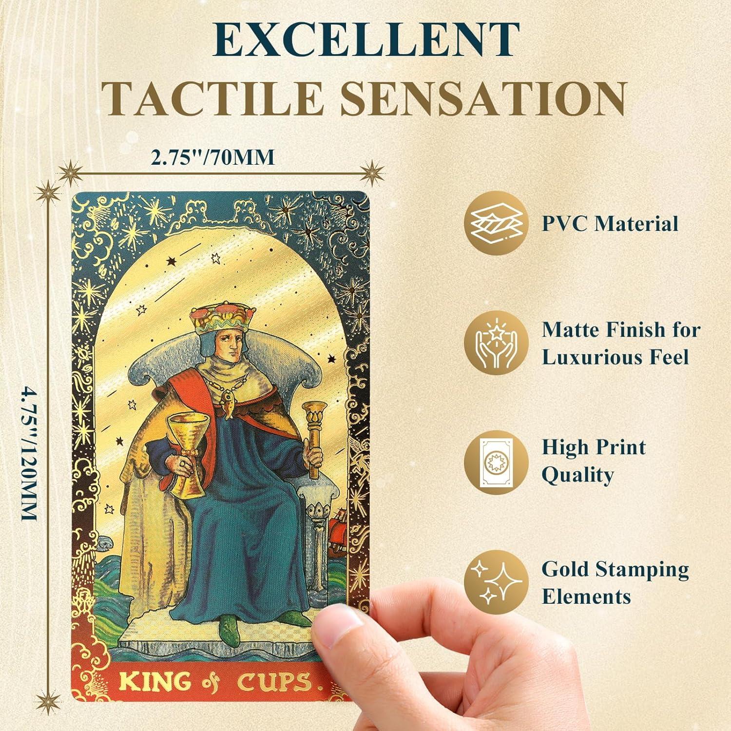 Baraja de Tarot KIINO 78 Cartas con Caja de Regalo y Guía