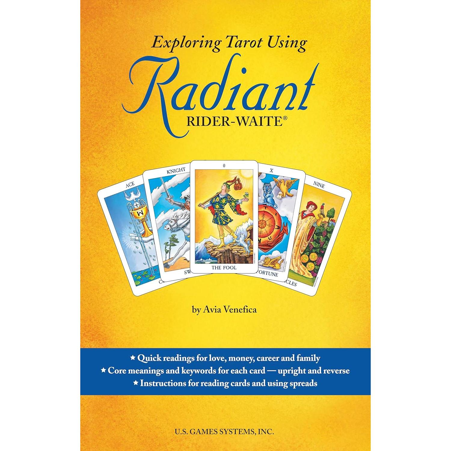 Exploring Tarot Using Radiant Rider-Waite® Deck & Book Set: Beginner-Friendly Starter Set, Complete 78-Card Radiant Rider-Waite® Tarot Deck, 272-Page ... Sheet, Learn Tarot, Refresh Tarot Skills